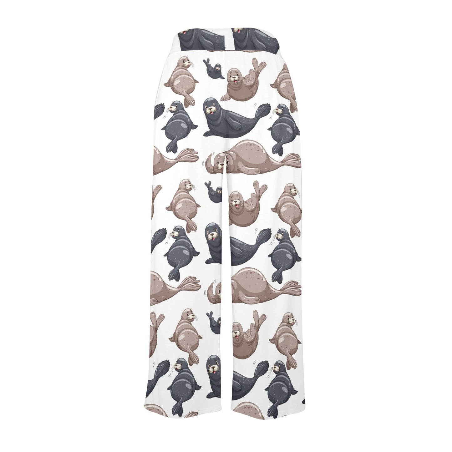 Sea Lion Pattern Print Design 02 Women's Wide Leg Lounge Pants