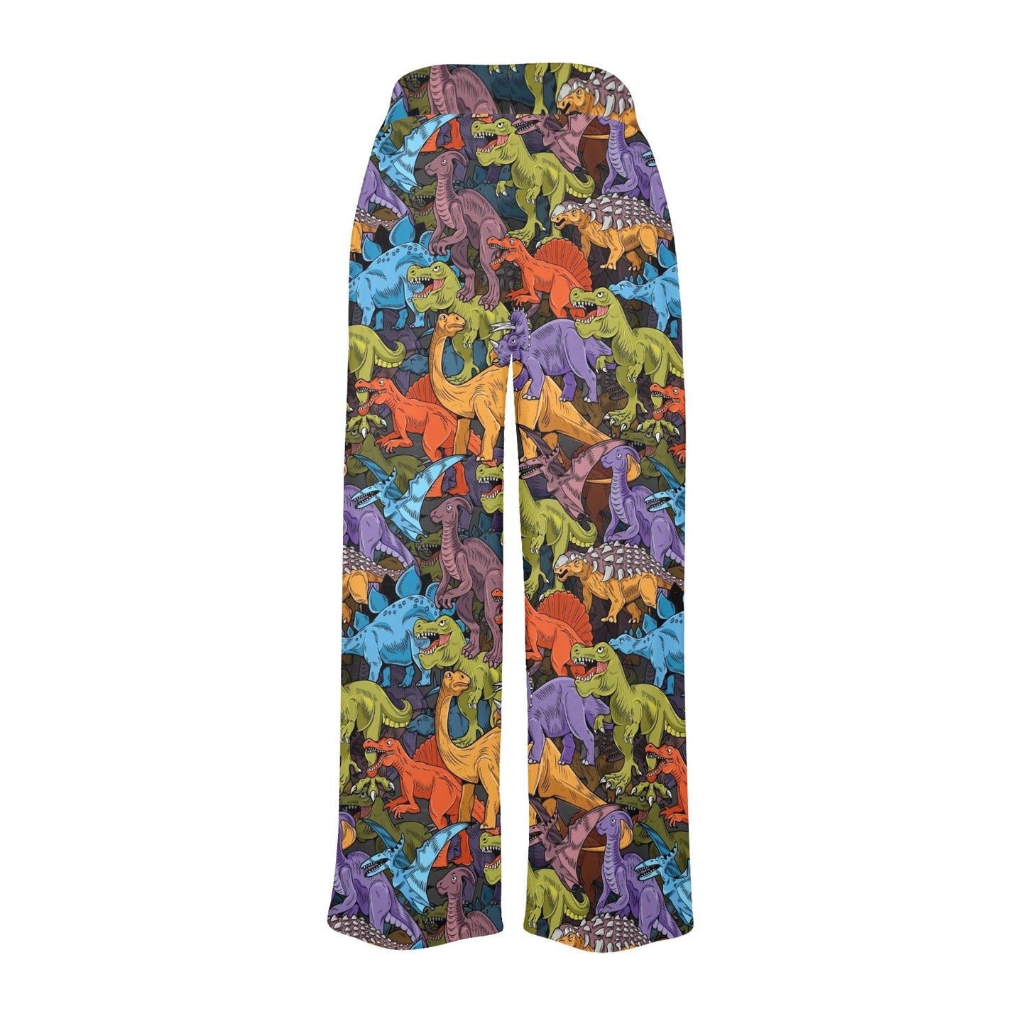 dinosaur Design Print Pattern JJ0102 Women's Wide Leg Lounge Pants