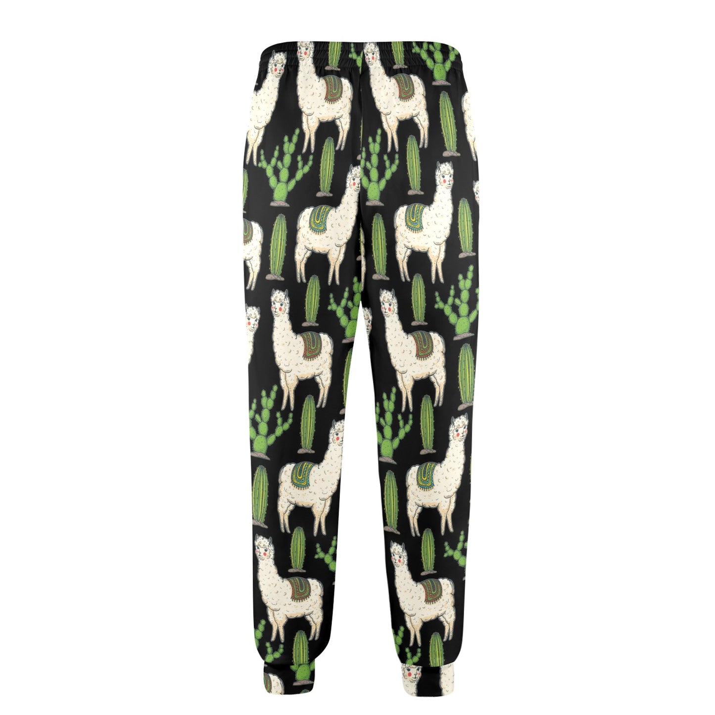Llama Cactus Pattern Print Design 011 Men's Casual Track Pants