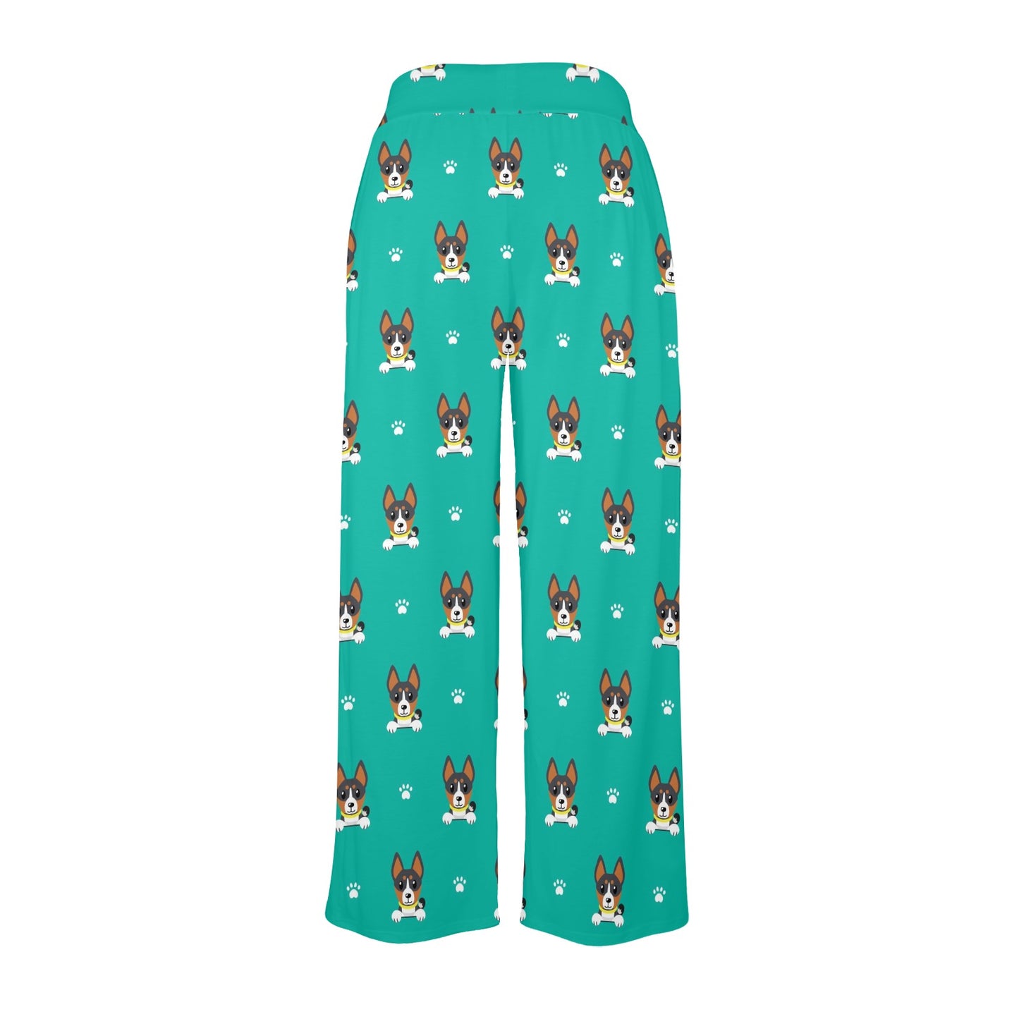 Basenji Pattern Print Design 03 Women's Wide Leg Lounge Pants