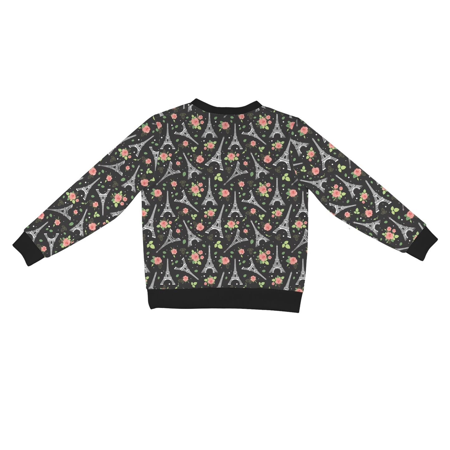 Eiffel Tower Rose Print Women's Cardigan