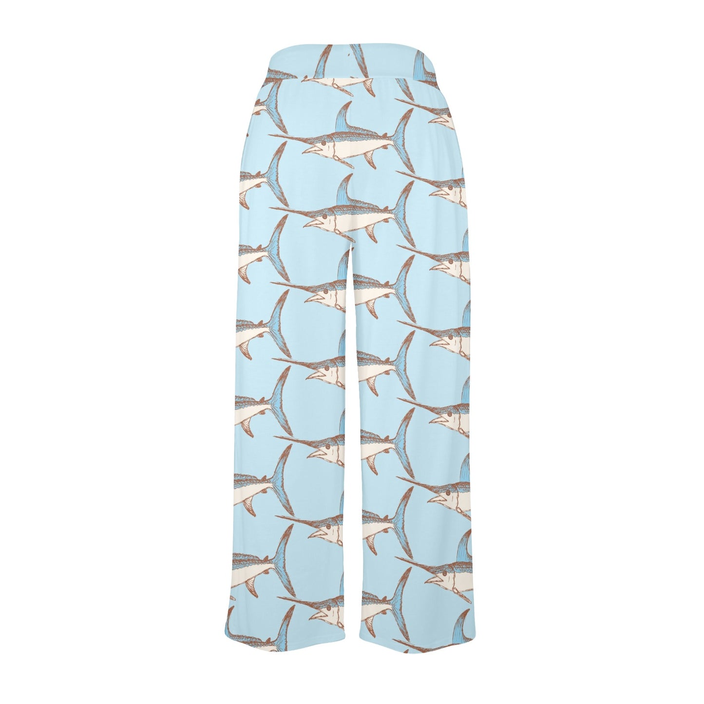 Swordfish Pattern Print Design 01 Women's Wide Leg Lounge Pants