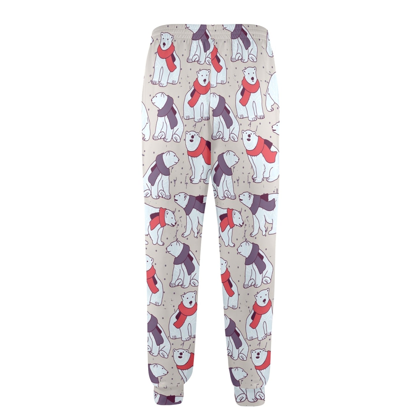 Polar Bear Pattern Print Design PB04 Men's Casual Track Pants