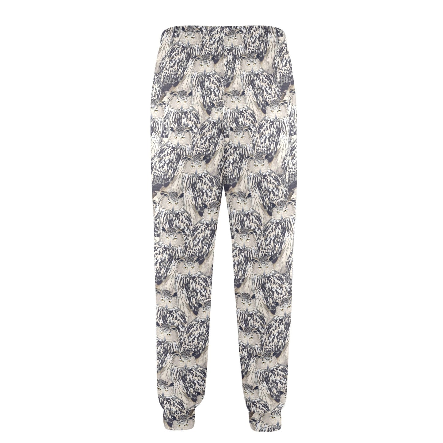 Owl Realistic Themed Design Print Men's Casual Track Pants
