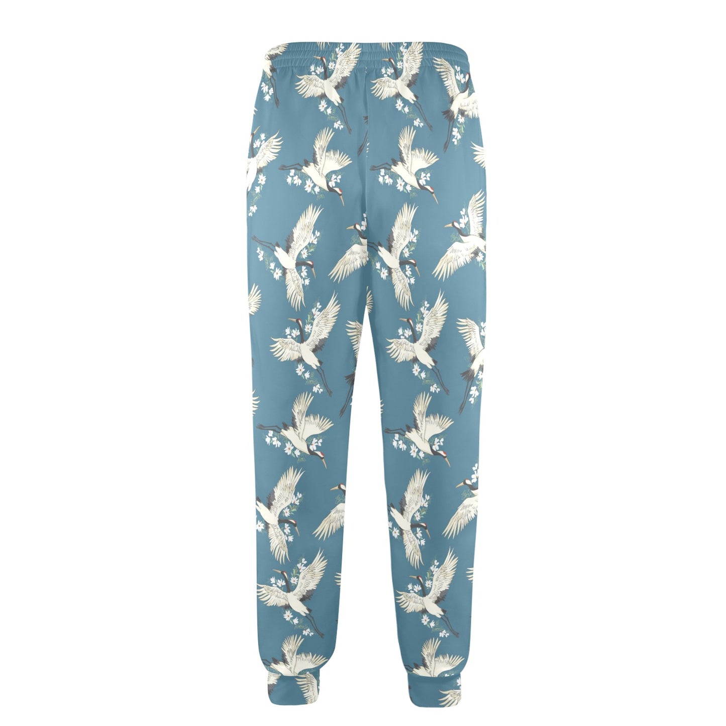 Crane Pattern Print Design 02 Men's Casual Track Pants