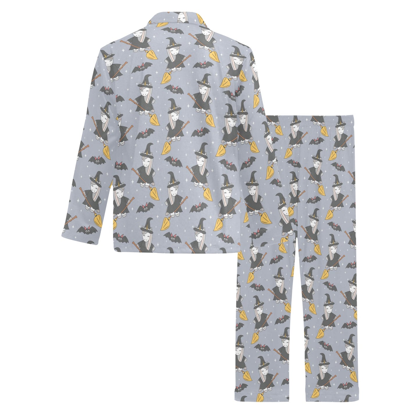 Witch Print Design LKS307 Men's Long Pajama Set
