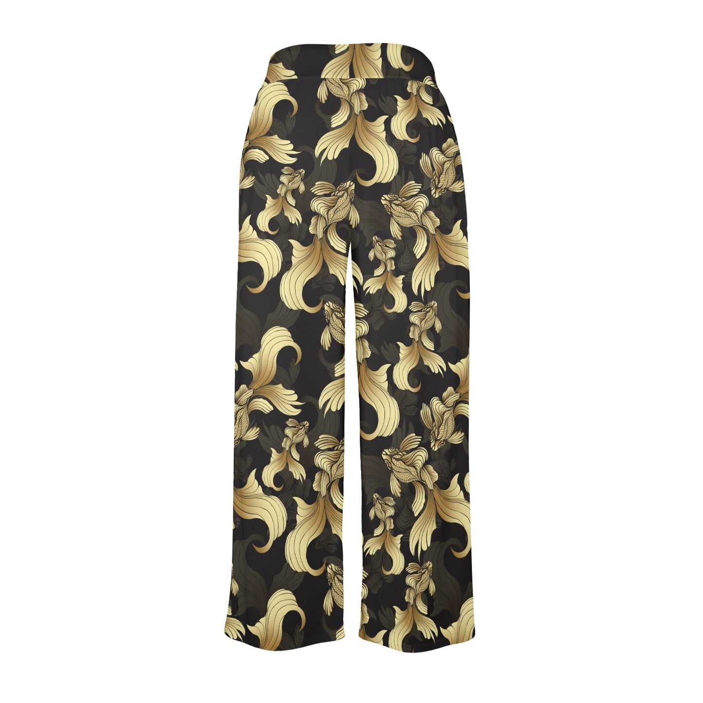 Goldfish Pattern Print Design 02 Women's Wide Leg Lounge Pants