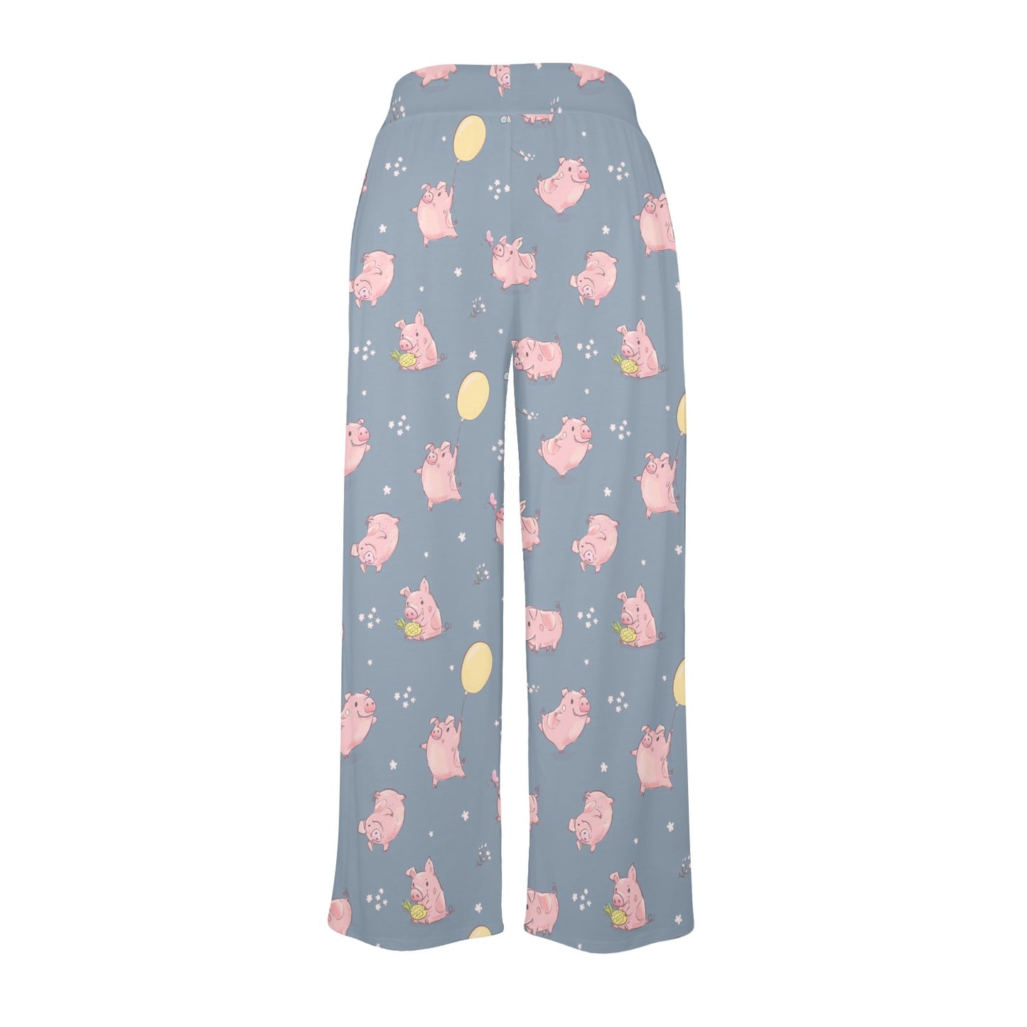 Pig Print Design LKS405 Women's Wide Leg Lounge Pants
