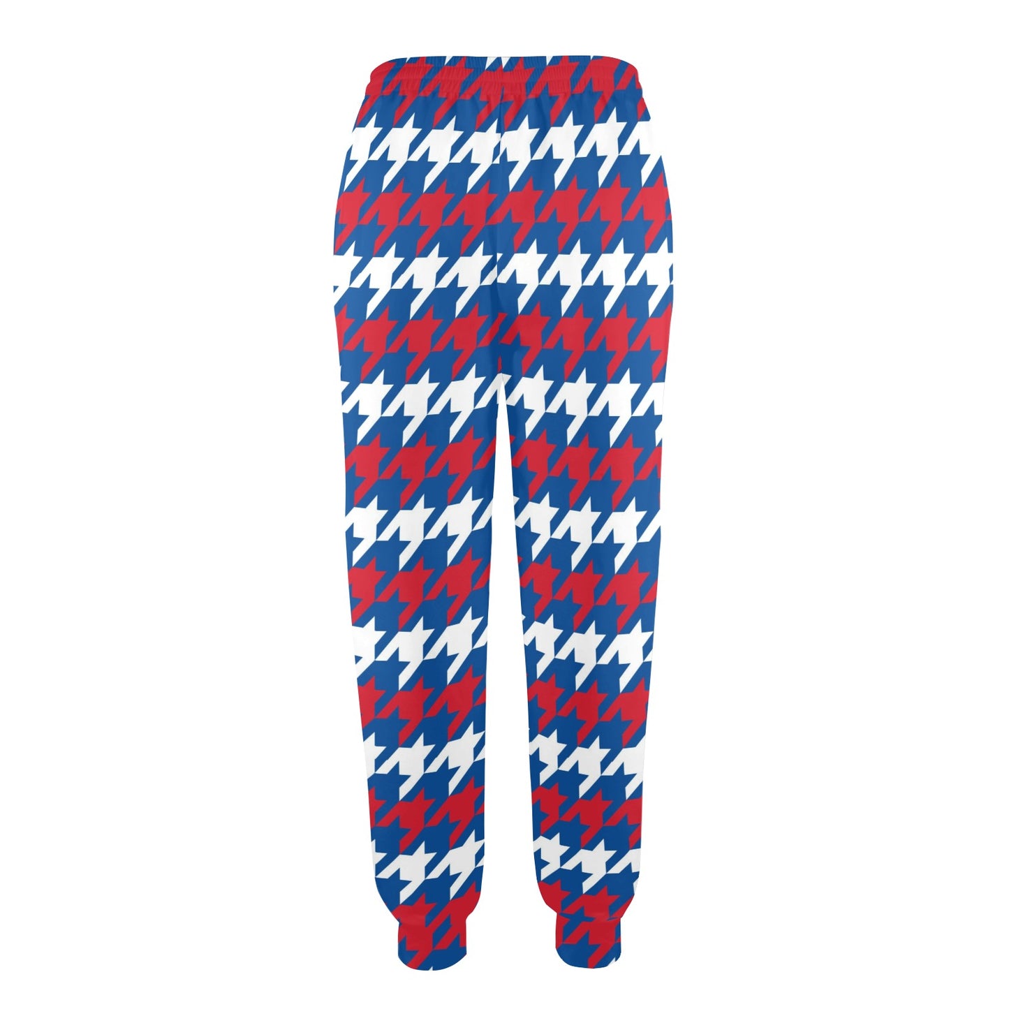 Patriotic Houndstooth Pattern Print Design A02 Women's Casual Track Pants