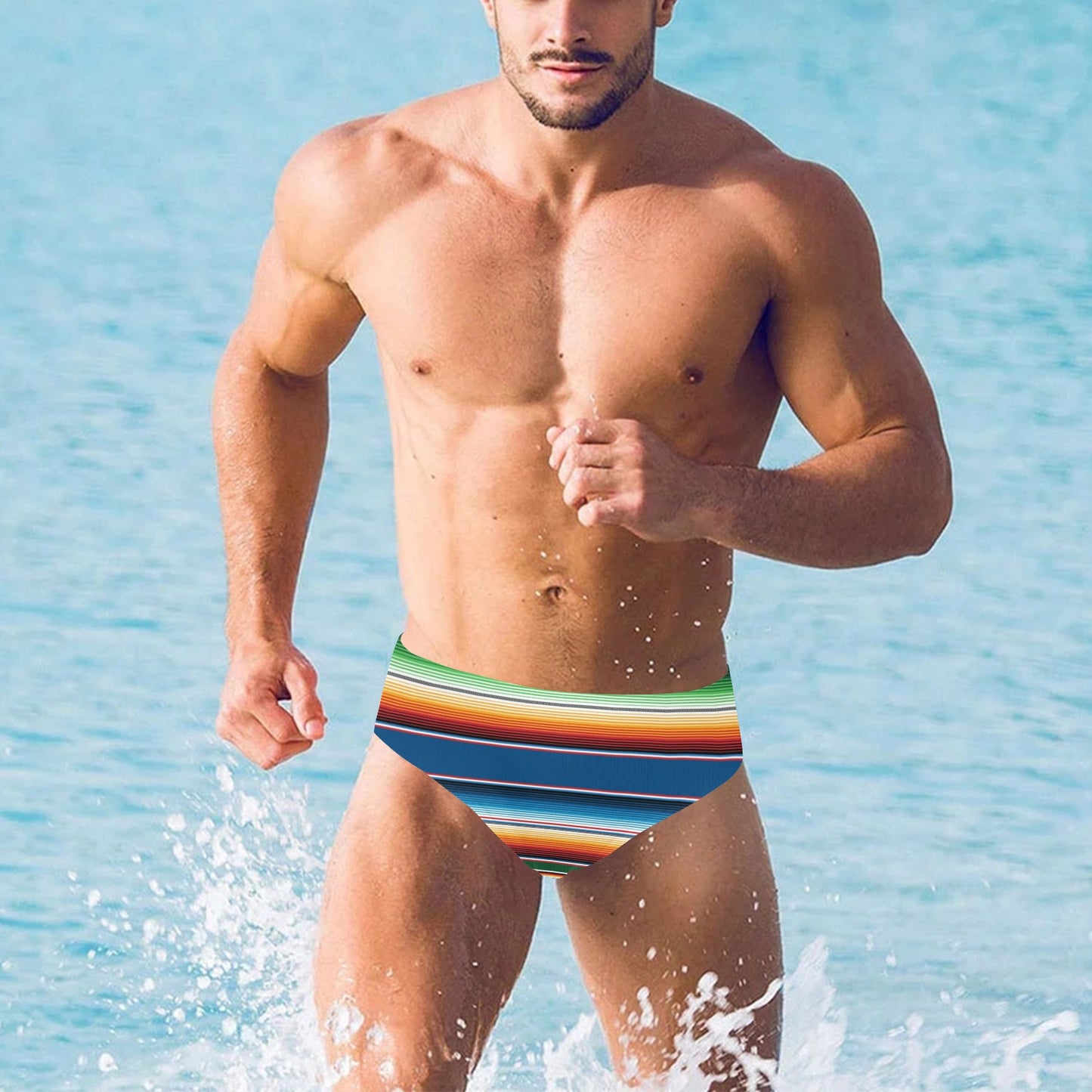 Serape Print Design LKS303 Men's Swimming Briefs