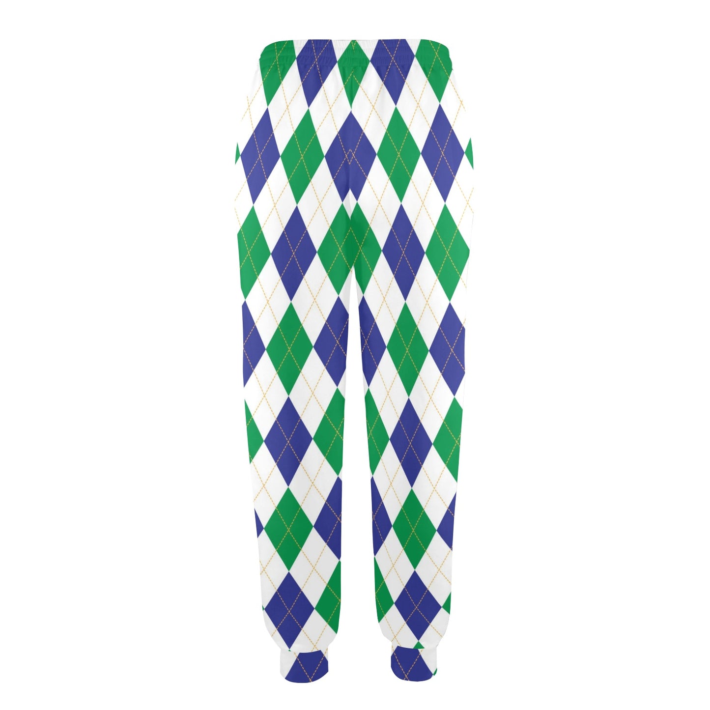 Argyle Green Blue Pattern Print Design 03 Women's Casual Track Pants