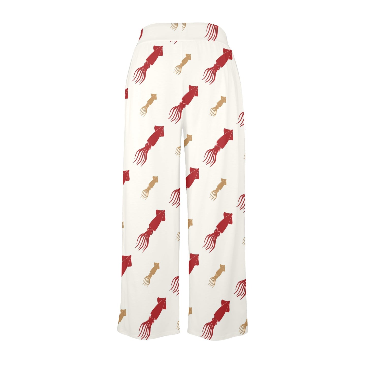 Giant Squid Pattern Print Design 01 Women's Wide Leg Lounge Pants