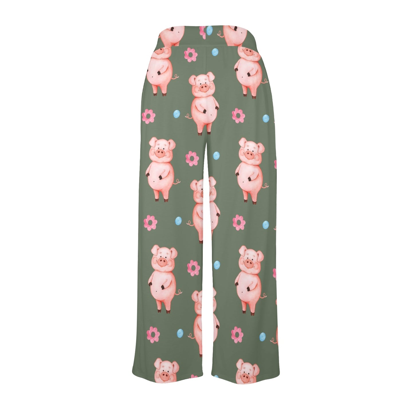Pig Pattern Print Design 03 Women's Wide Leg Lounge Pants