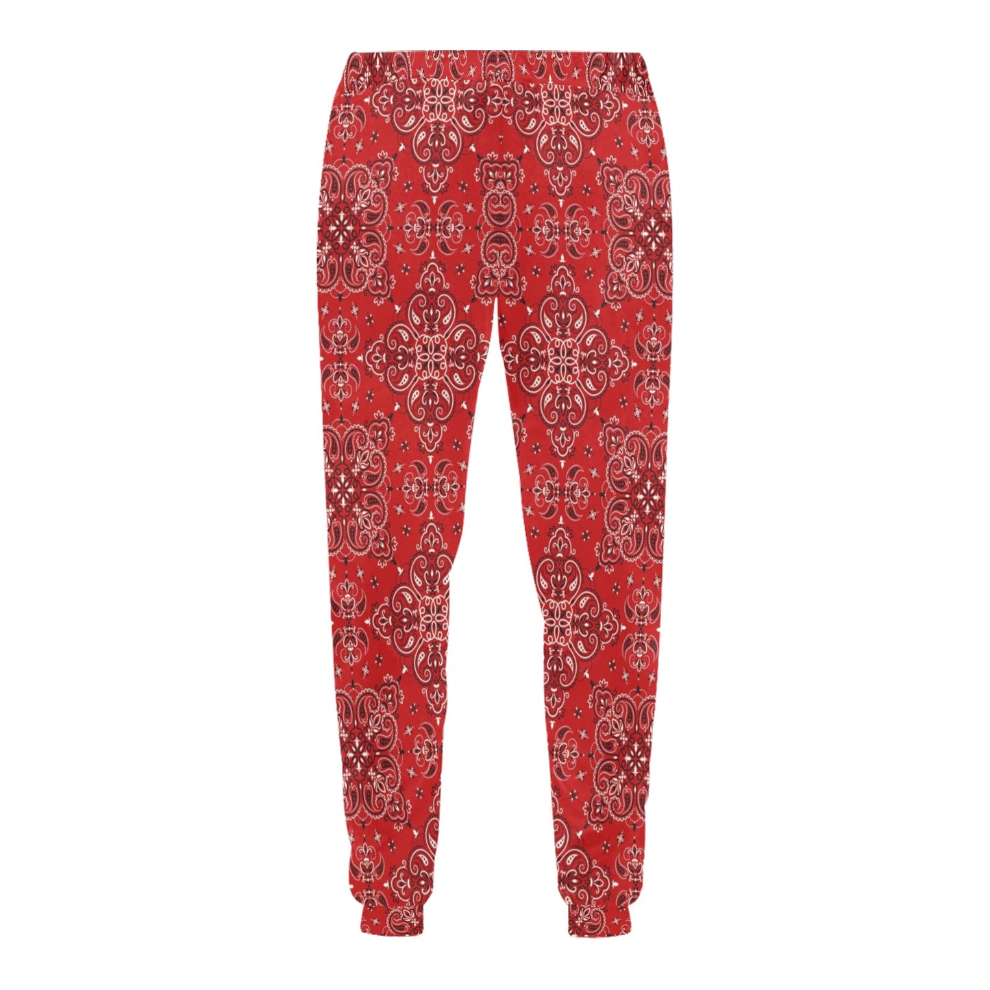 Bandana Red Pattern Print Design LKS3010 Men's Sweatpants