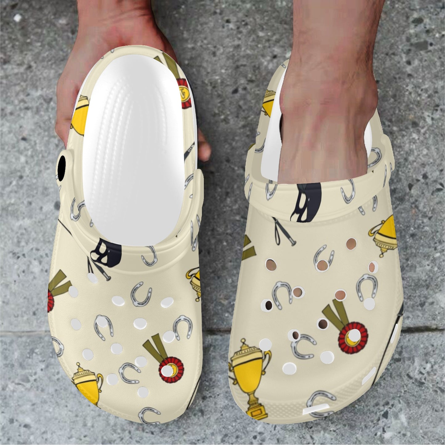 Equestrian Horseshoe Equipment Unisex Clogs Shoes