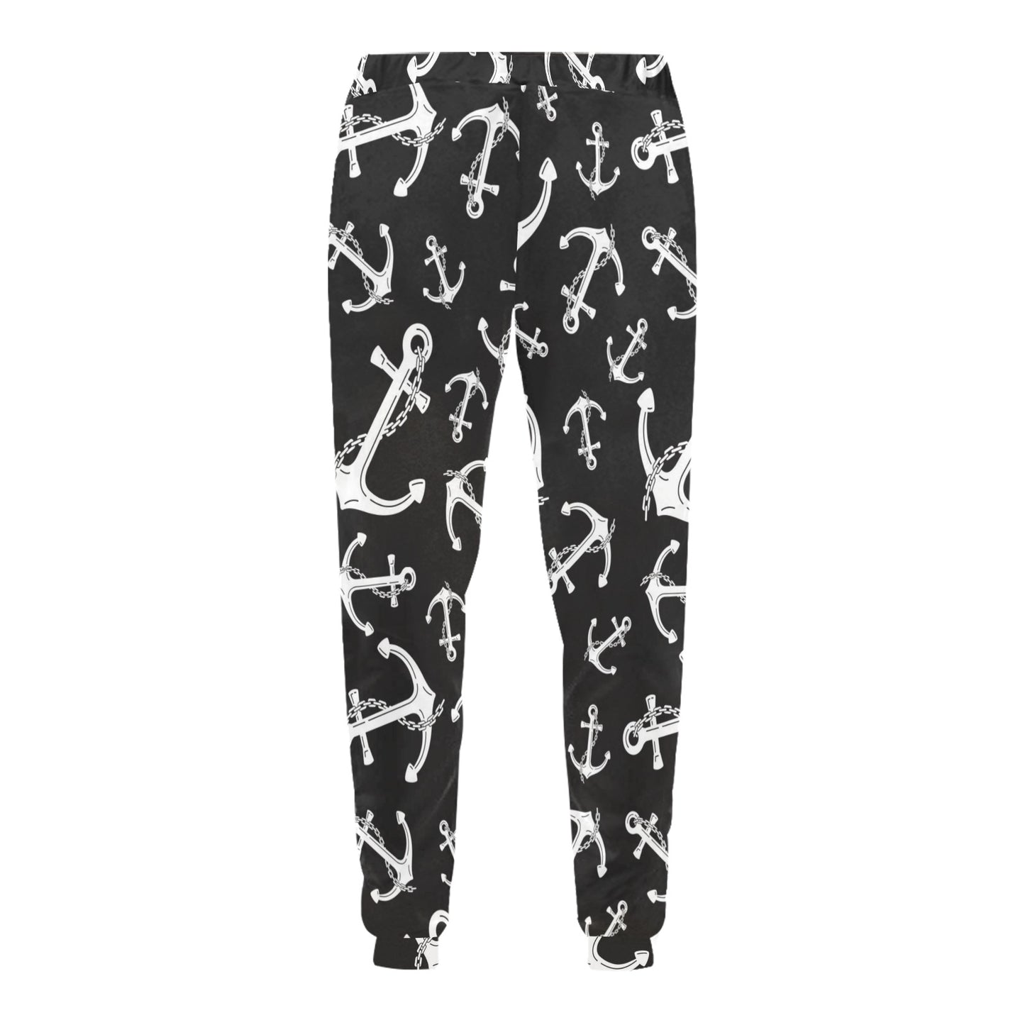 Anchor Black White Men's Sweatpants