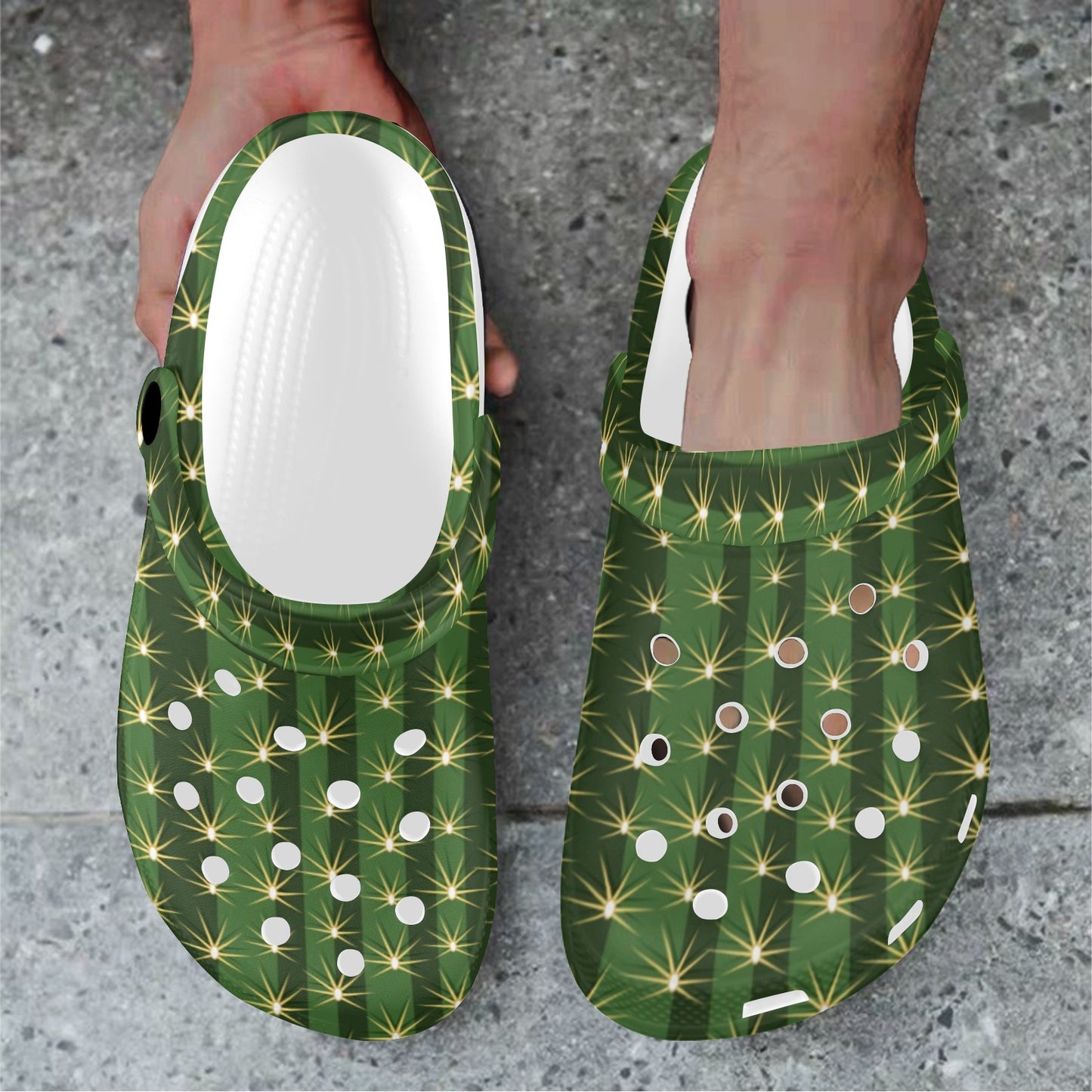 Cactus Skin Print Pattern Unisex Clogs Shoes