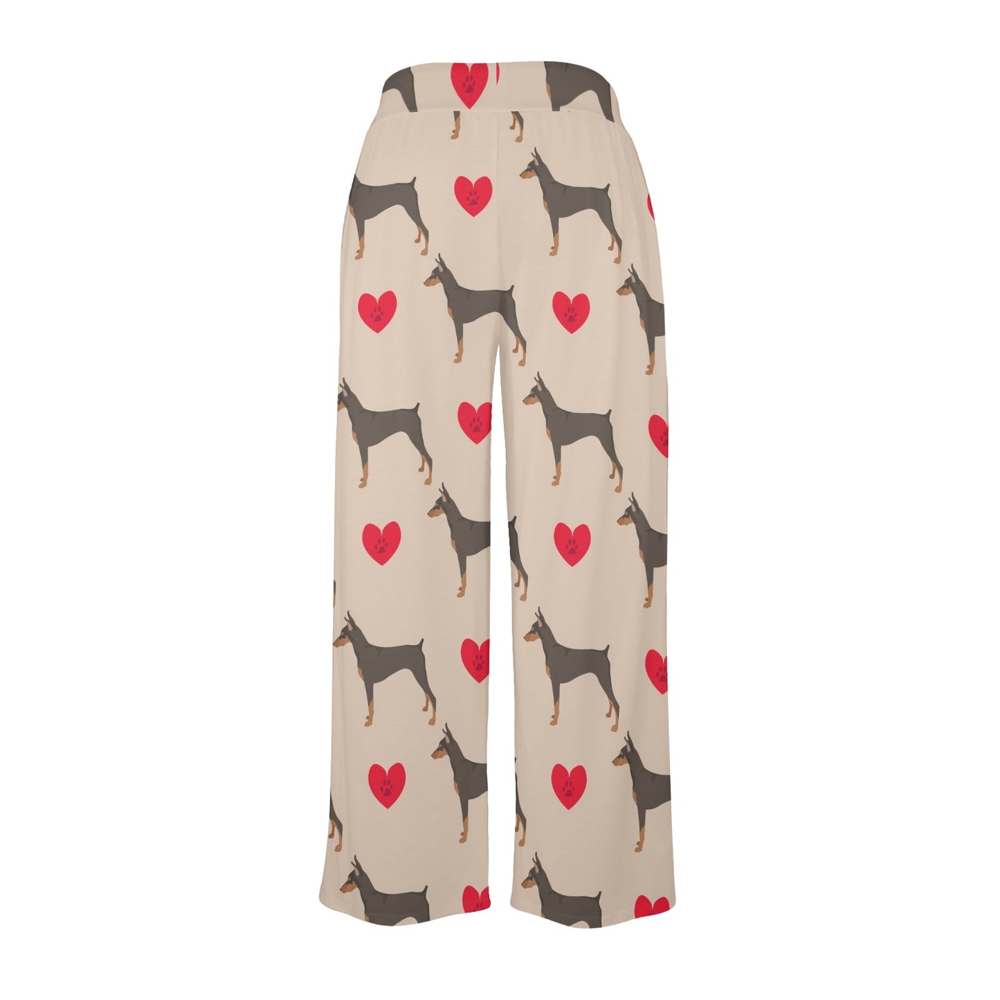 Doberman Pinschers Design Print Pattern JJ0113 Women's Wide Leg Lounge Pants