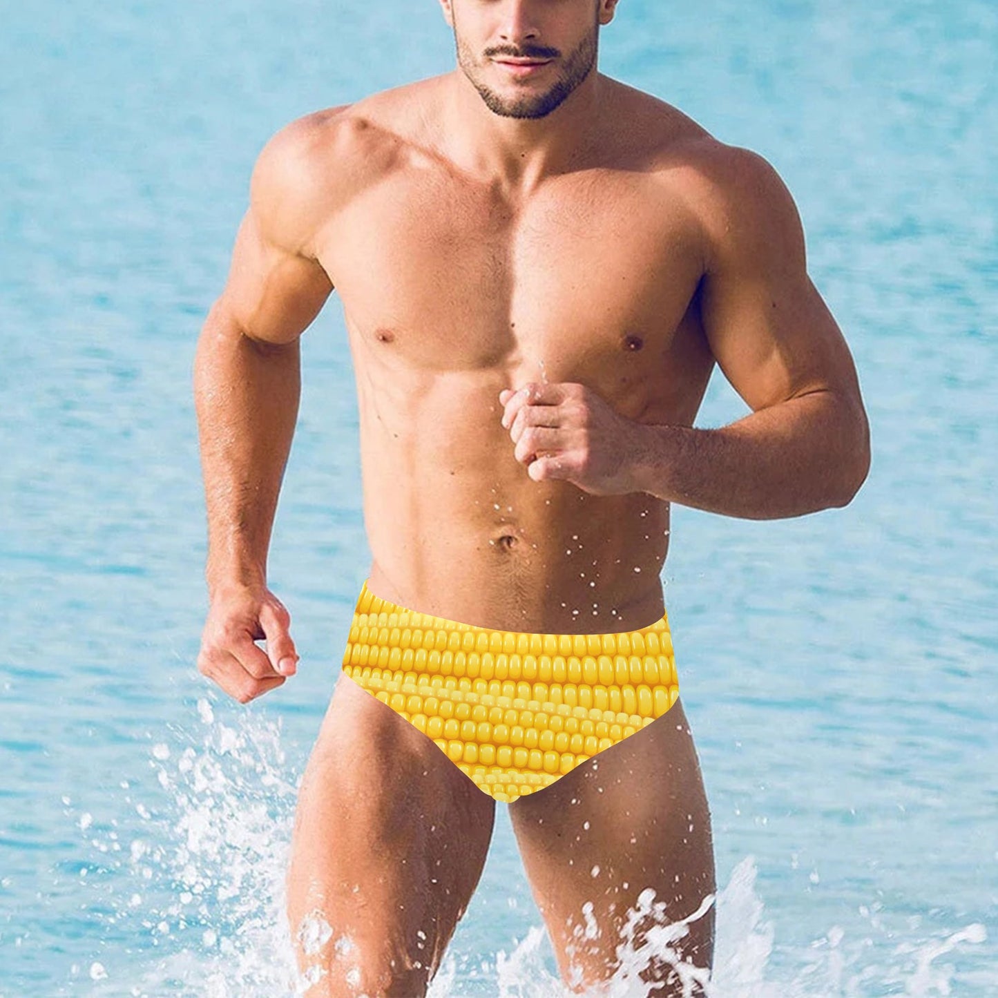 Agricultural Corn cob Pattern Men's Swimming Briefs