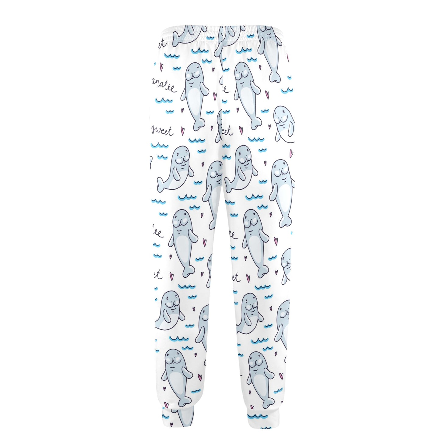 Manatee Baby Pattern Print Design 03 Men's Casual Track Pants
