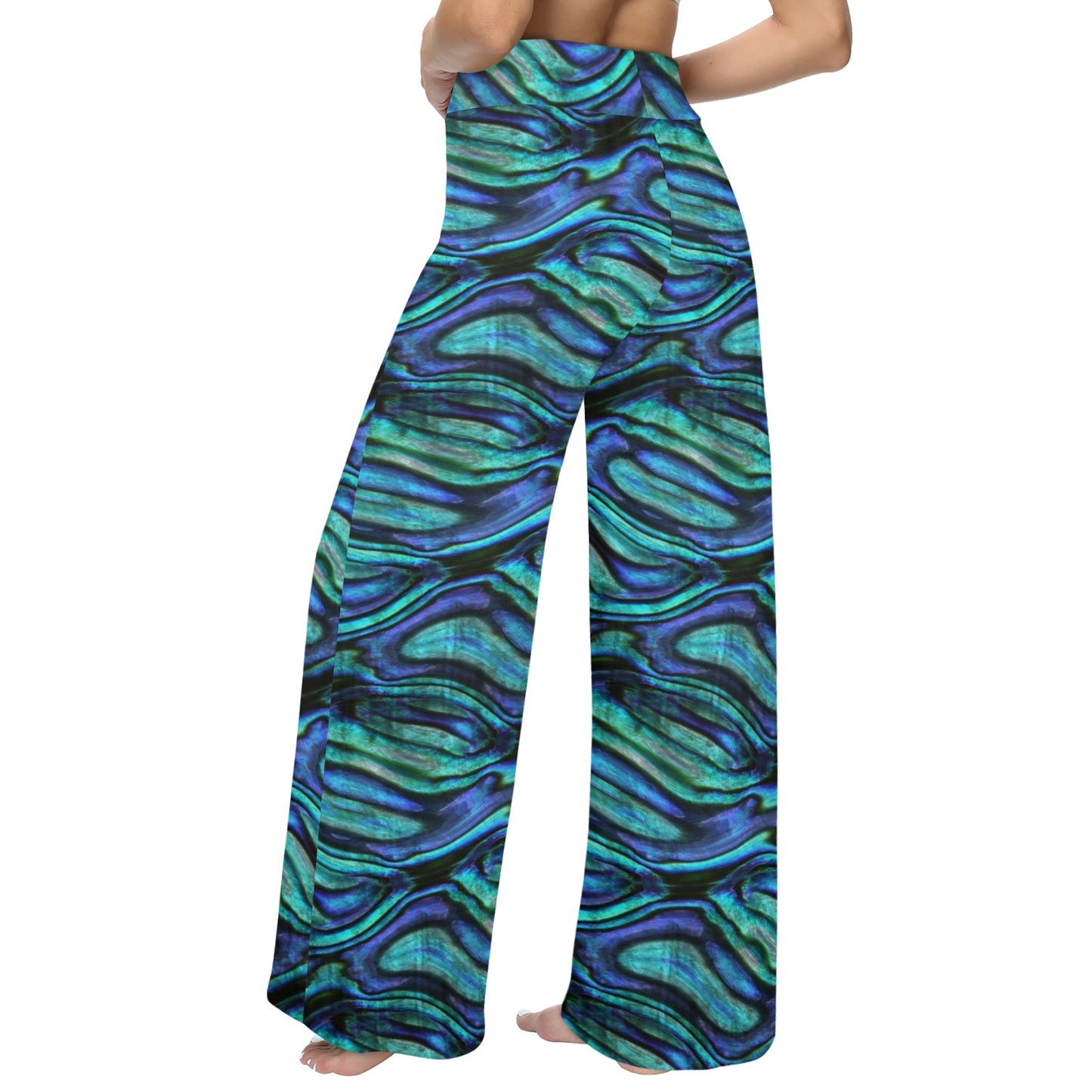 Abalone Pattern Print Design 02 Women's Wide Leg Lounge Pants