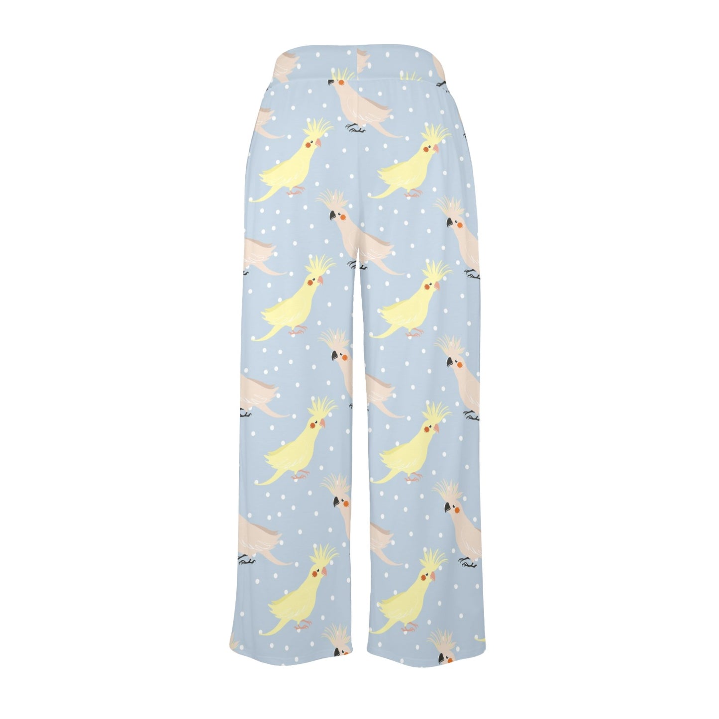 Cockatiel Pattern Print Design 03 Women's Wide Leg Lounge Pants