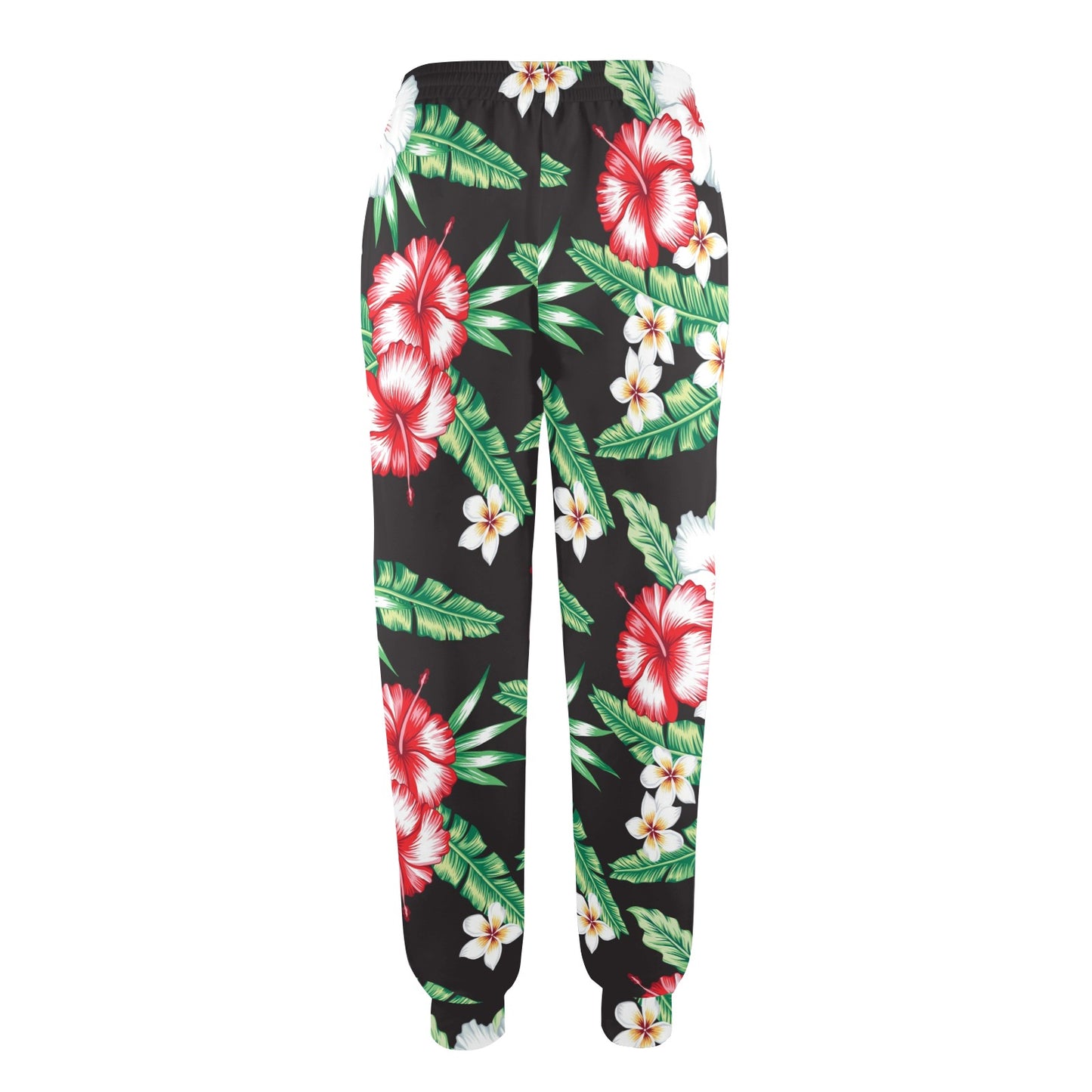 Hawaiian flower tropical leaves Women's Casual Track Pants