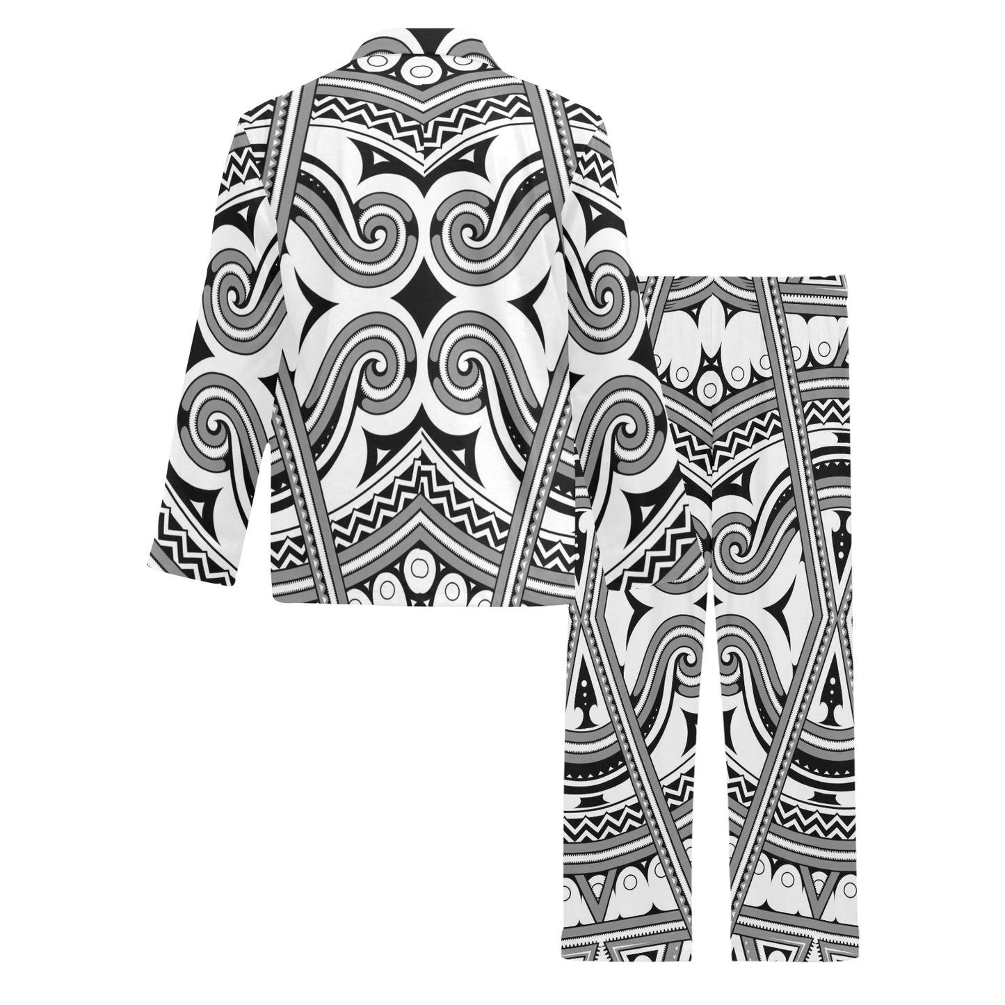 Samoan Pattern Print Design LKS302 Men's Long Pajama Set