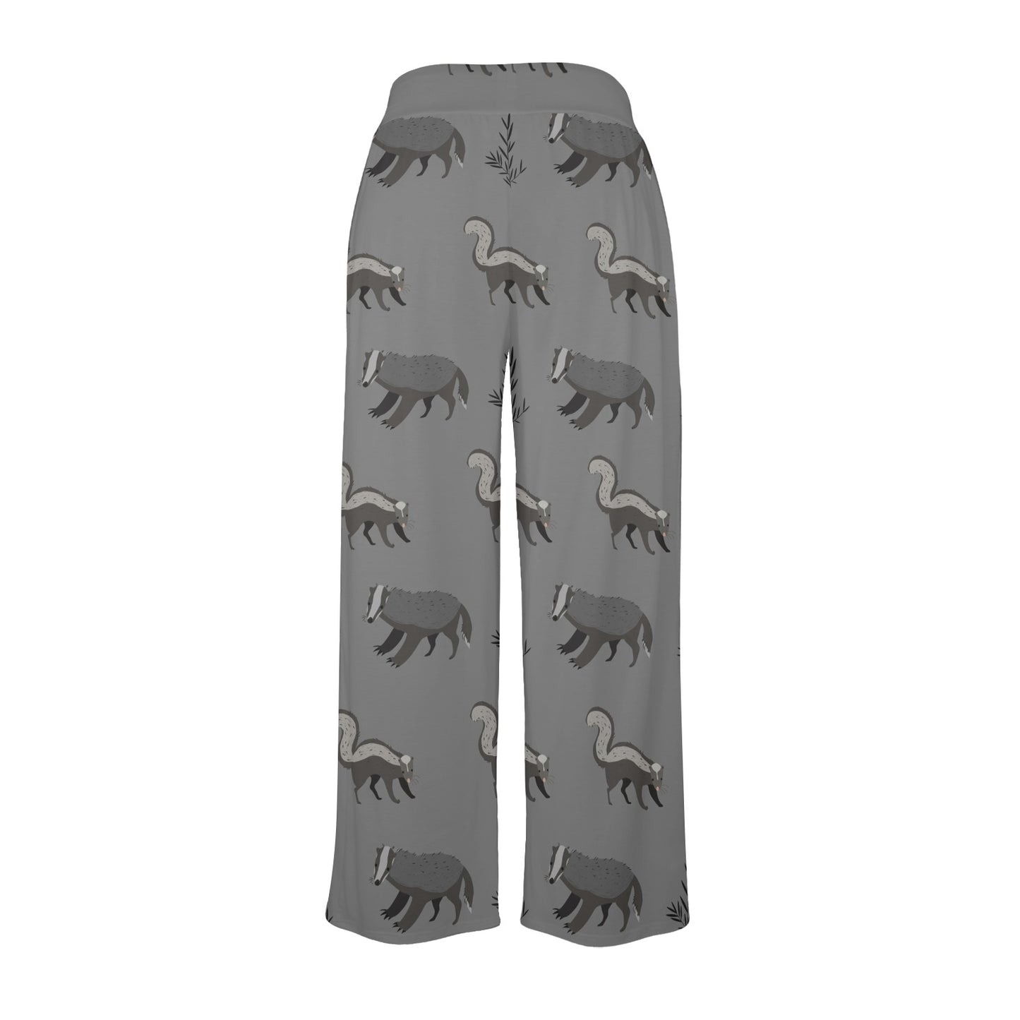 Skunk Print Design LKS301 Women's Wide Leg Lounge Pants
