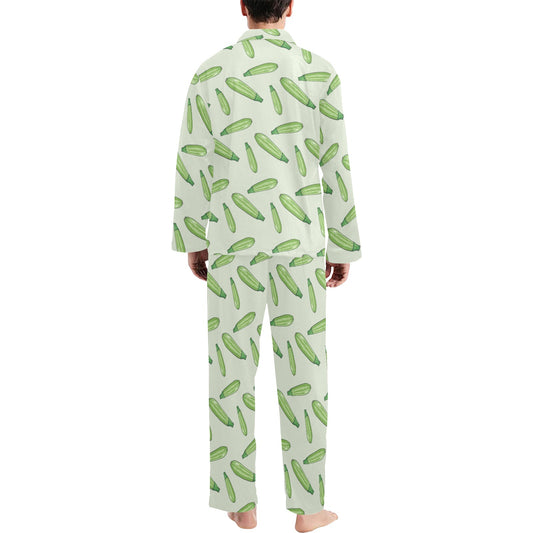 Zucchini Print Design LKS302 Men's Long Pajama Set