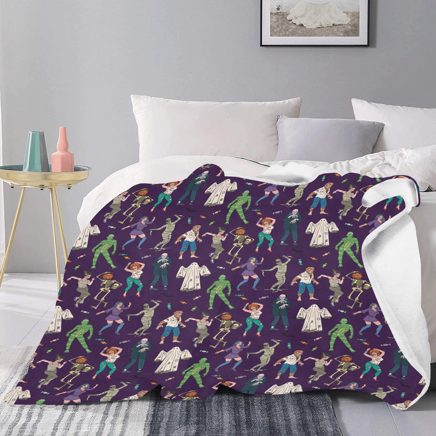 Creepy Zombie Print Design LKS302 Premium Blanket