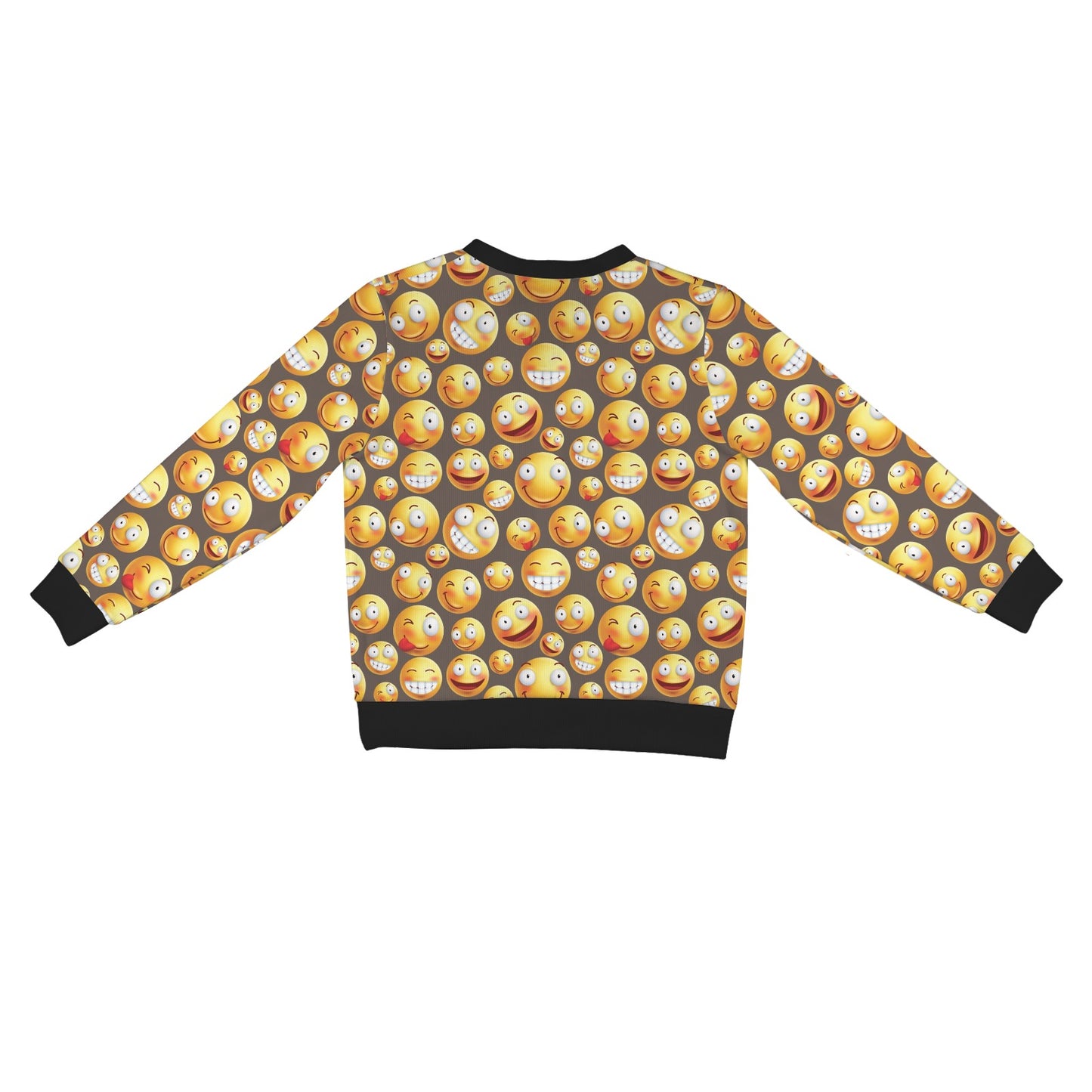 Smiley Face Emoji Print Design LKS303 Women's Cardigan