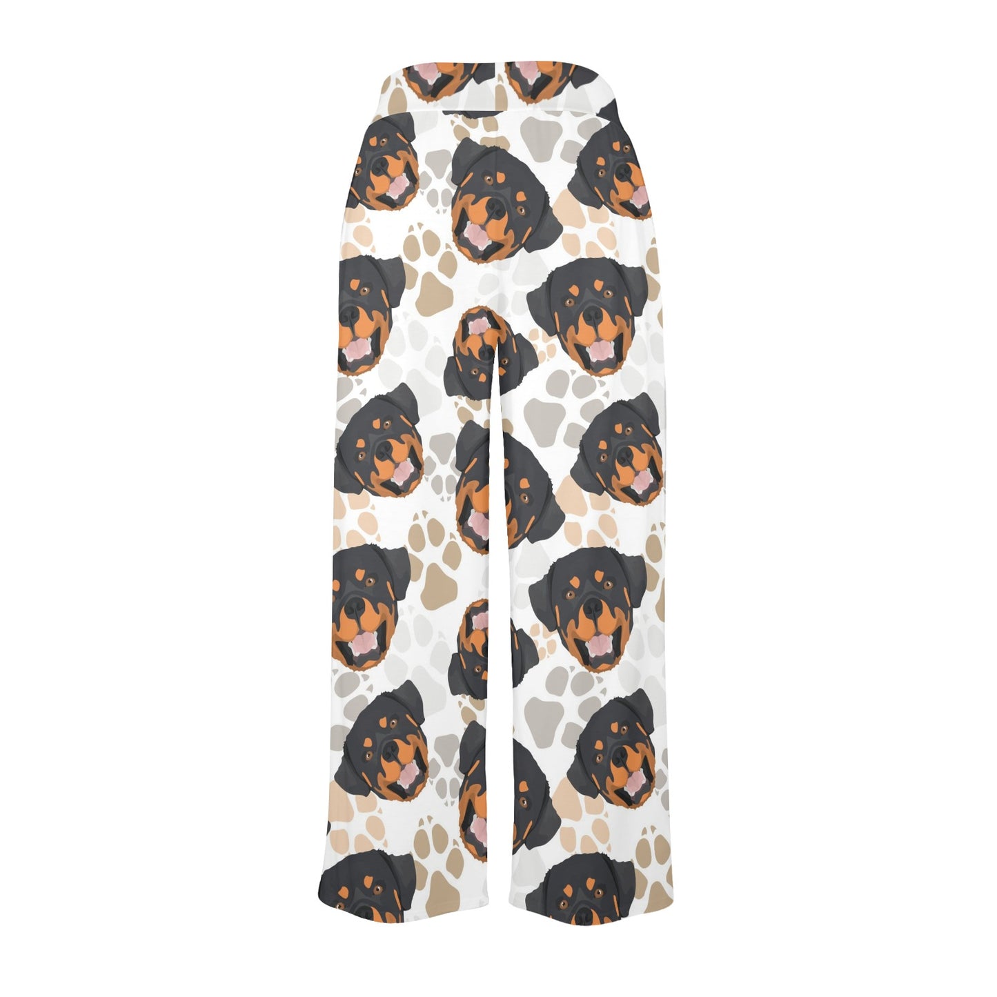 Rottweiler Pattern Print Design A03 Women's Wide Leg Lounge Pants