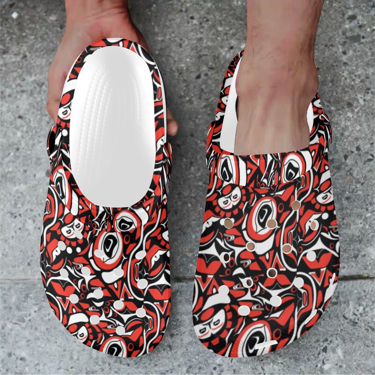 Native North American Themed Print Unisex Clogs Shoes