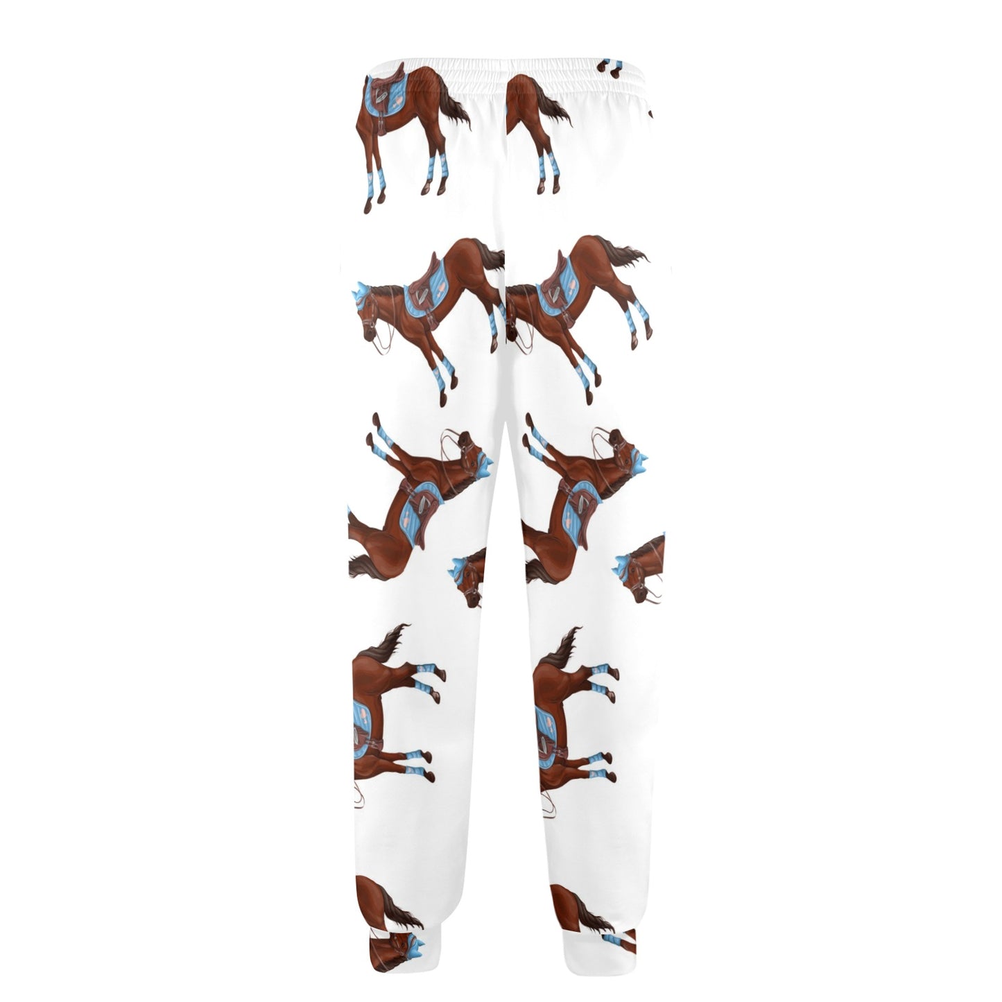 Brown Horse Pattern Shower Curtain Men's Casual Track Pants
