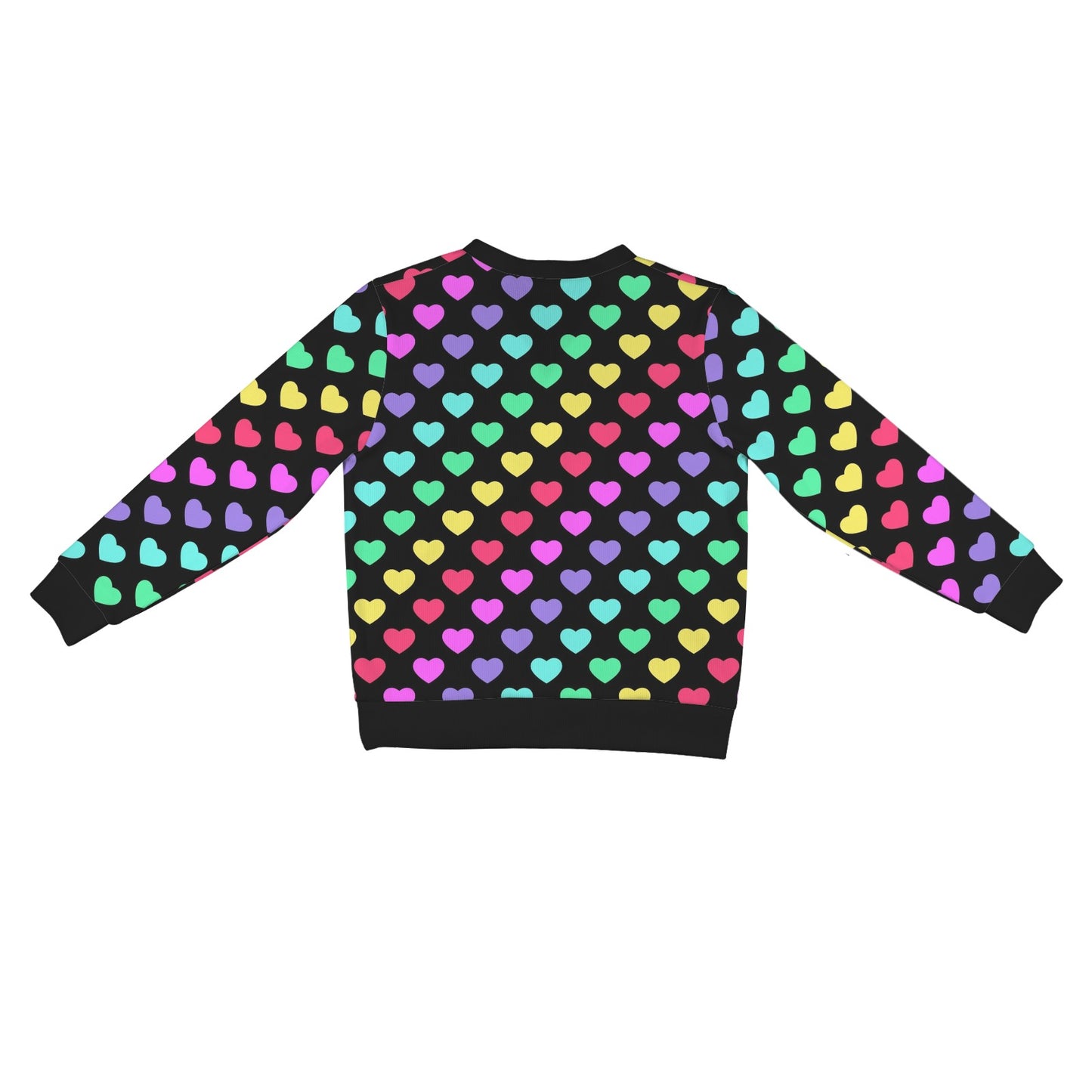 Heart Rainbow Pattern Print Design HE02 Women's Cardigan