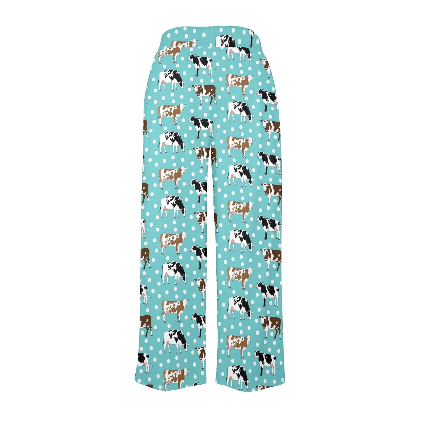 Cattle Print Design LKS405 Women's Wide Leg Lounge Pants