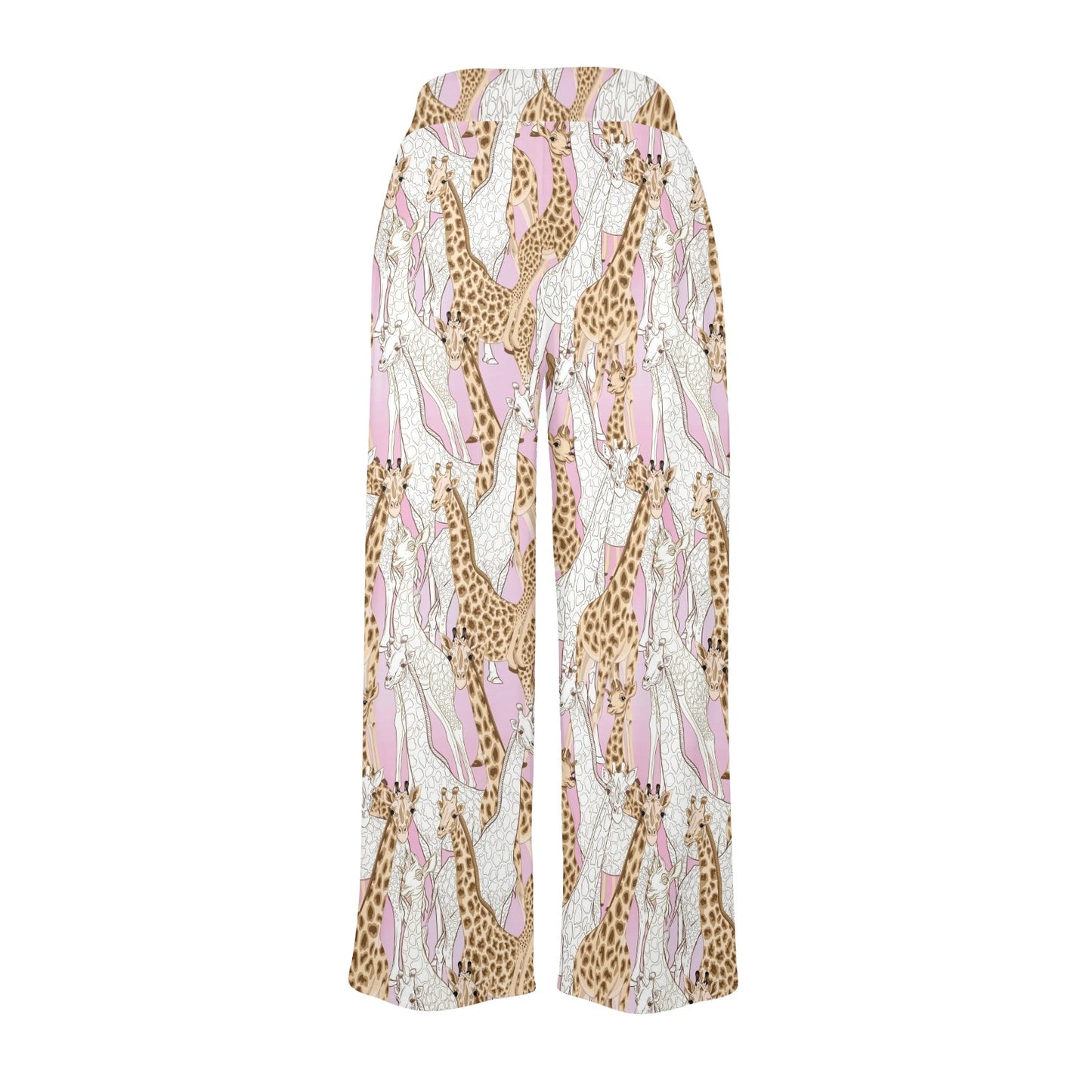 giraffe Design Print Pattern JJ0269 Women's Wide Leg Lounge Pants