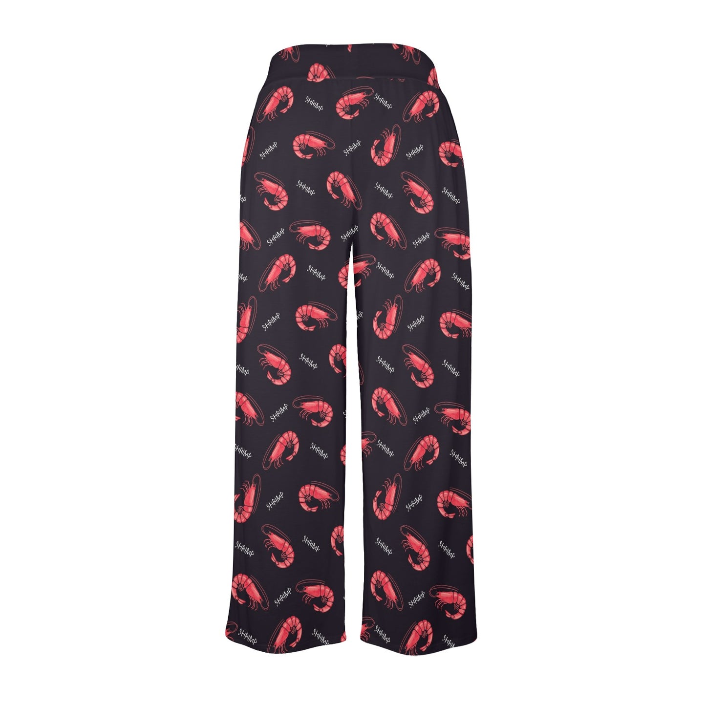 Shrimp Print Design LKS302 Women's Wide Leg Lounge Pants