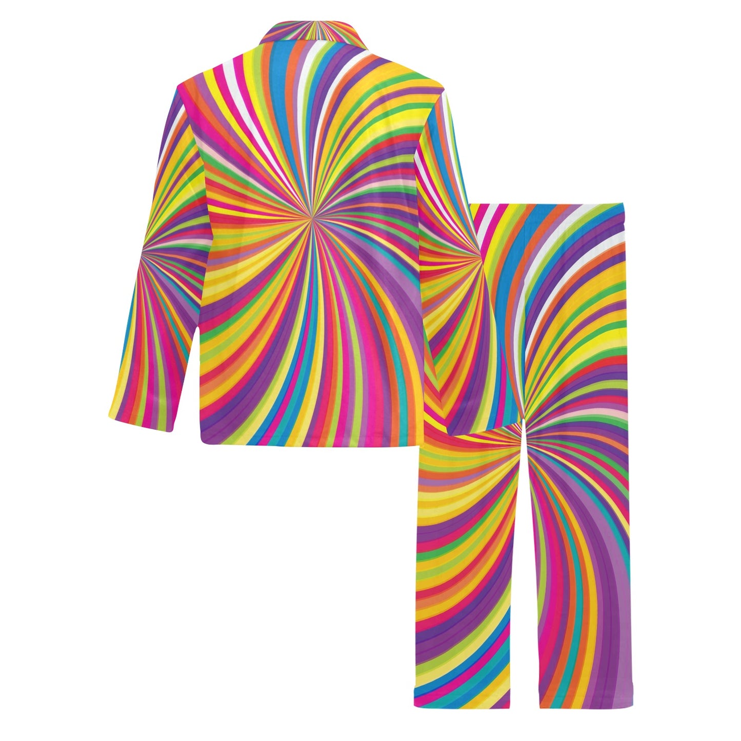 Vortex Print Design LKS301 Men's Long Pajama Set