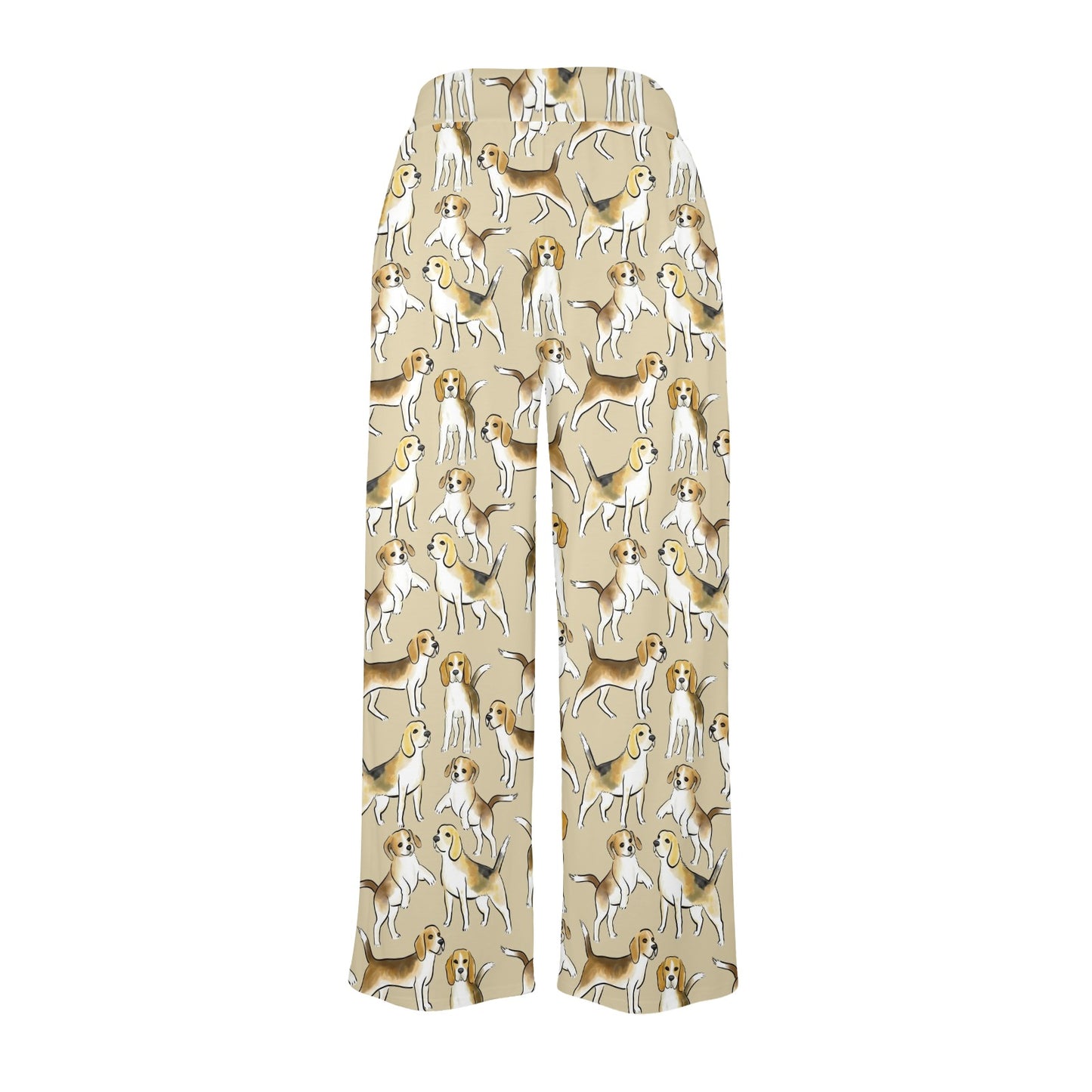 Beagle Pattern Print Design 04 Women's Wide Leg Lounge Pants