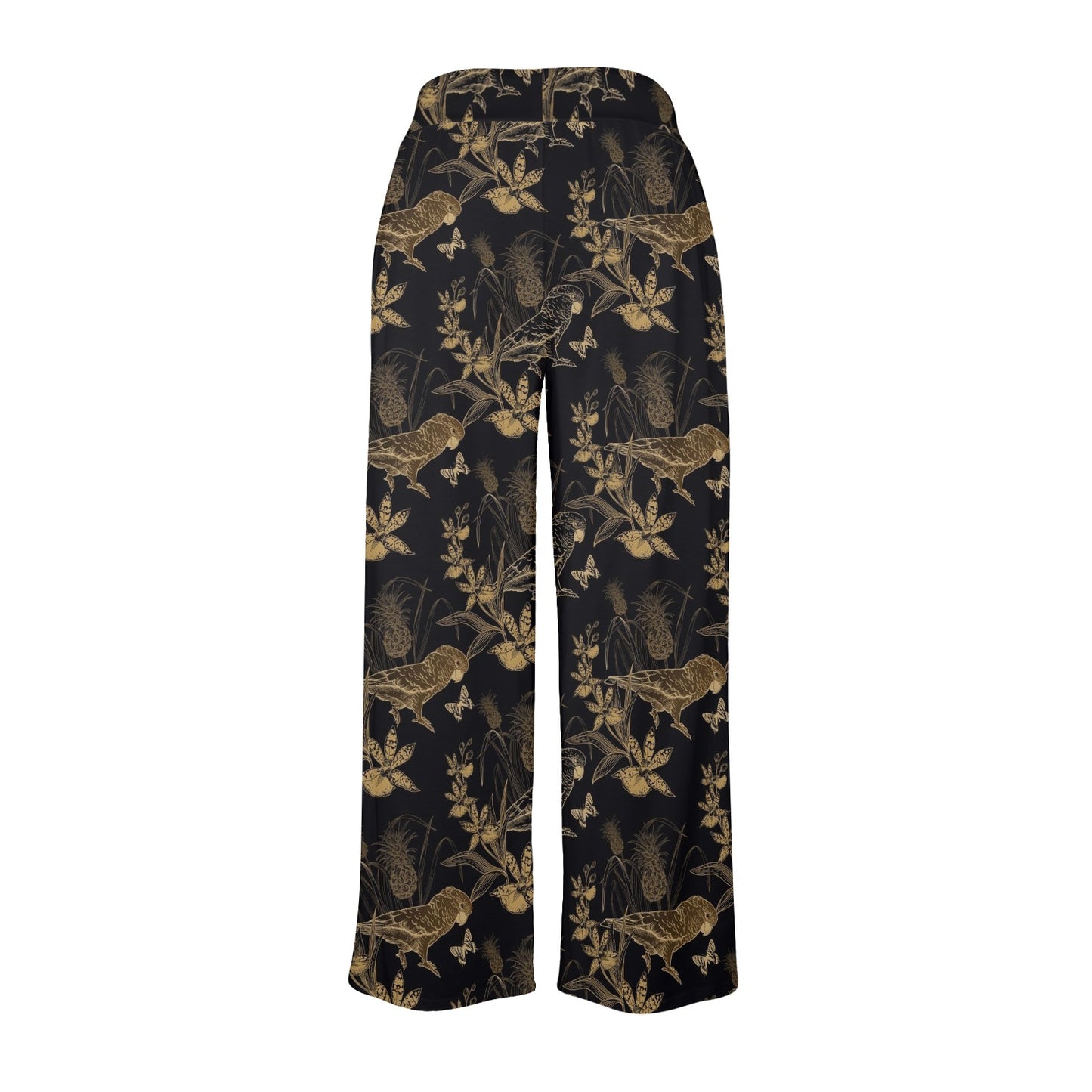 Parakeet Pattern Print Design A05 Women's Wide Leg Lounge Pants