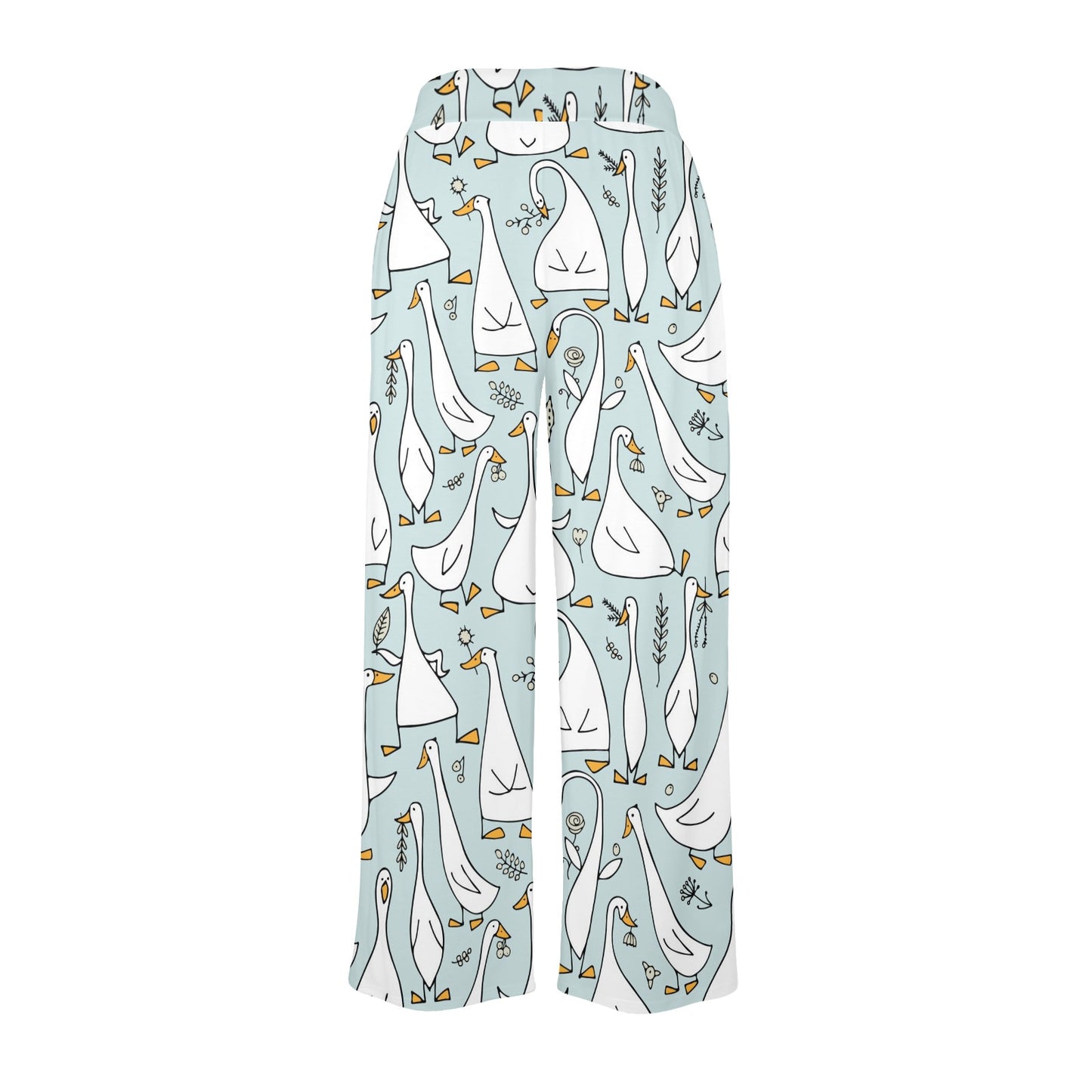 Goose Pattern Print Design 03 Women's Wide Leg Lounge Pants