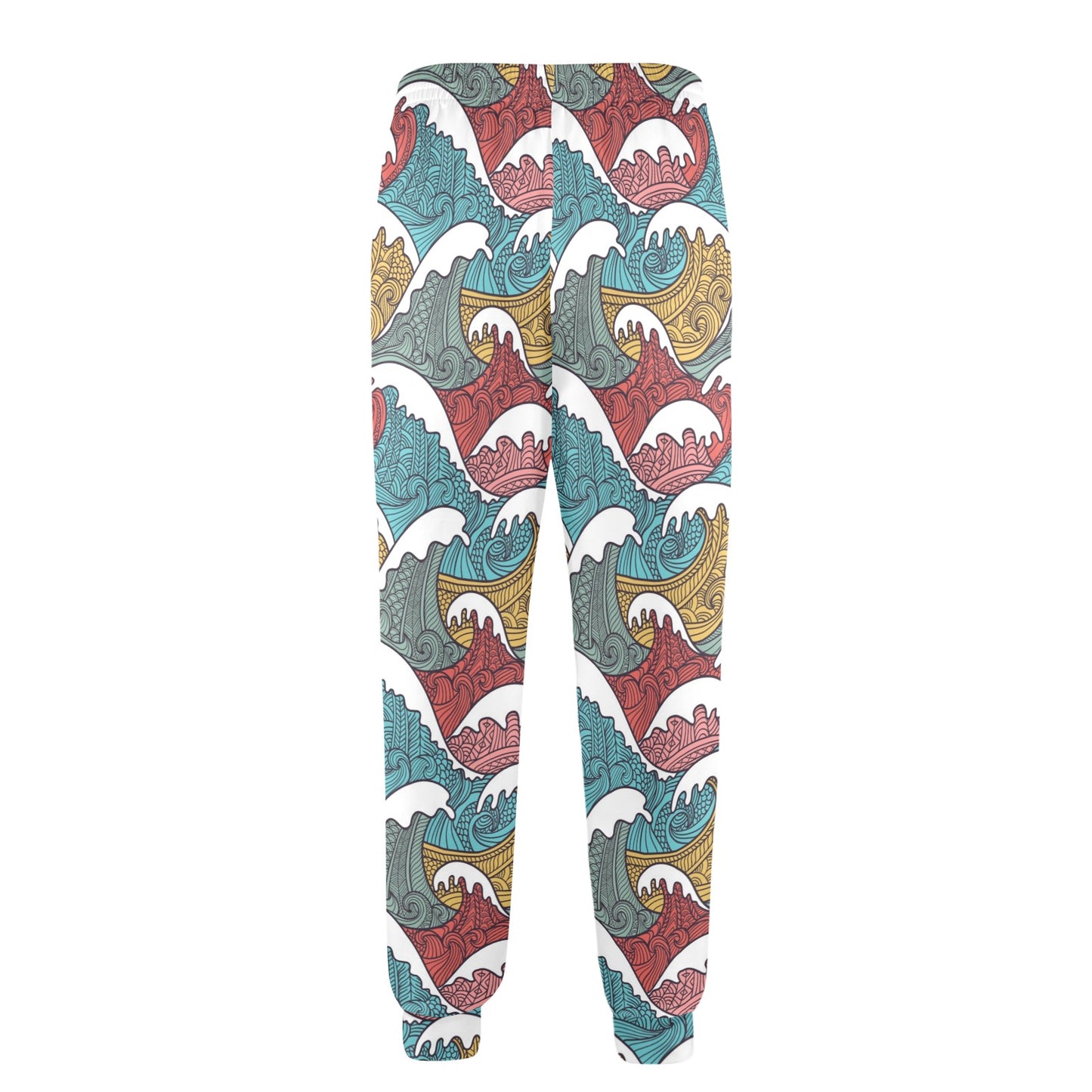 Tribal Wave Pattern Print Men's Casual Track Pants
