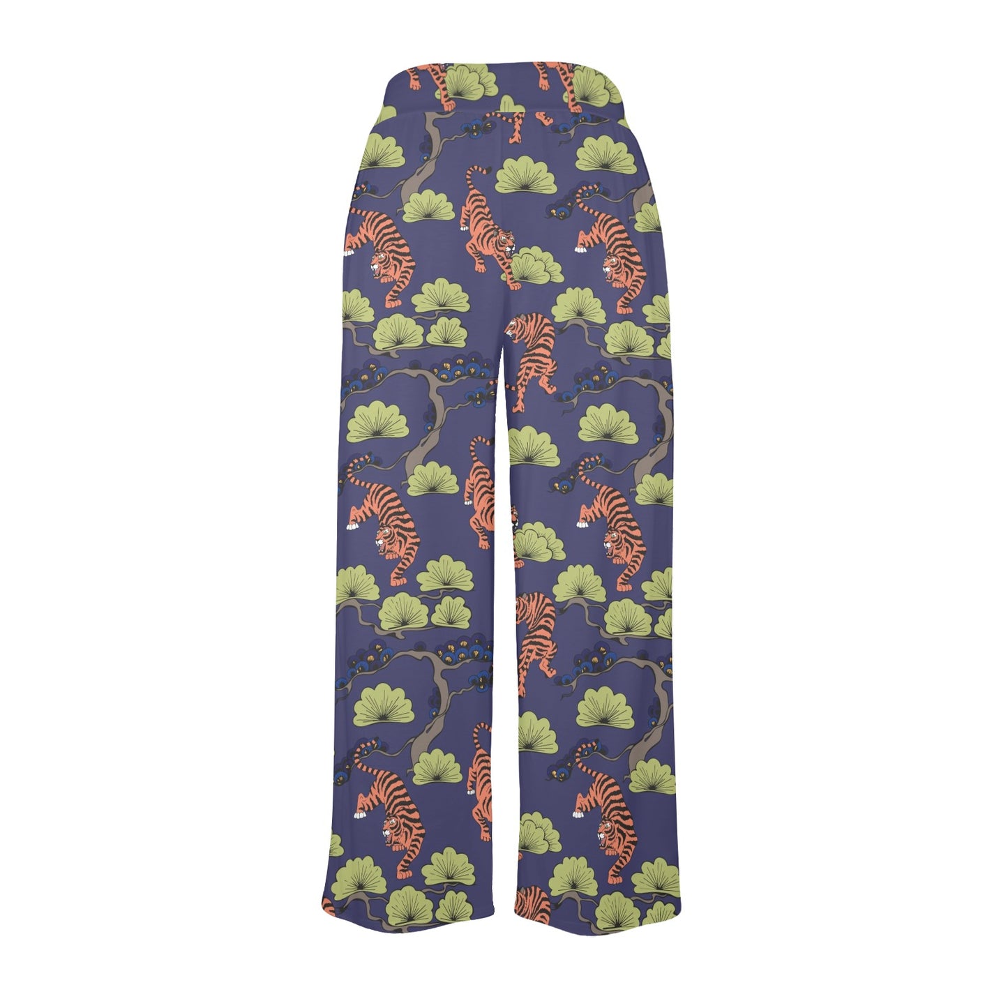 Tiger Pattern Japan Style Women's Wide Leg Lounge Pants