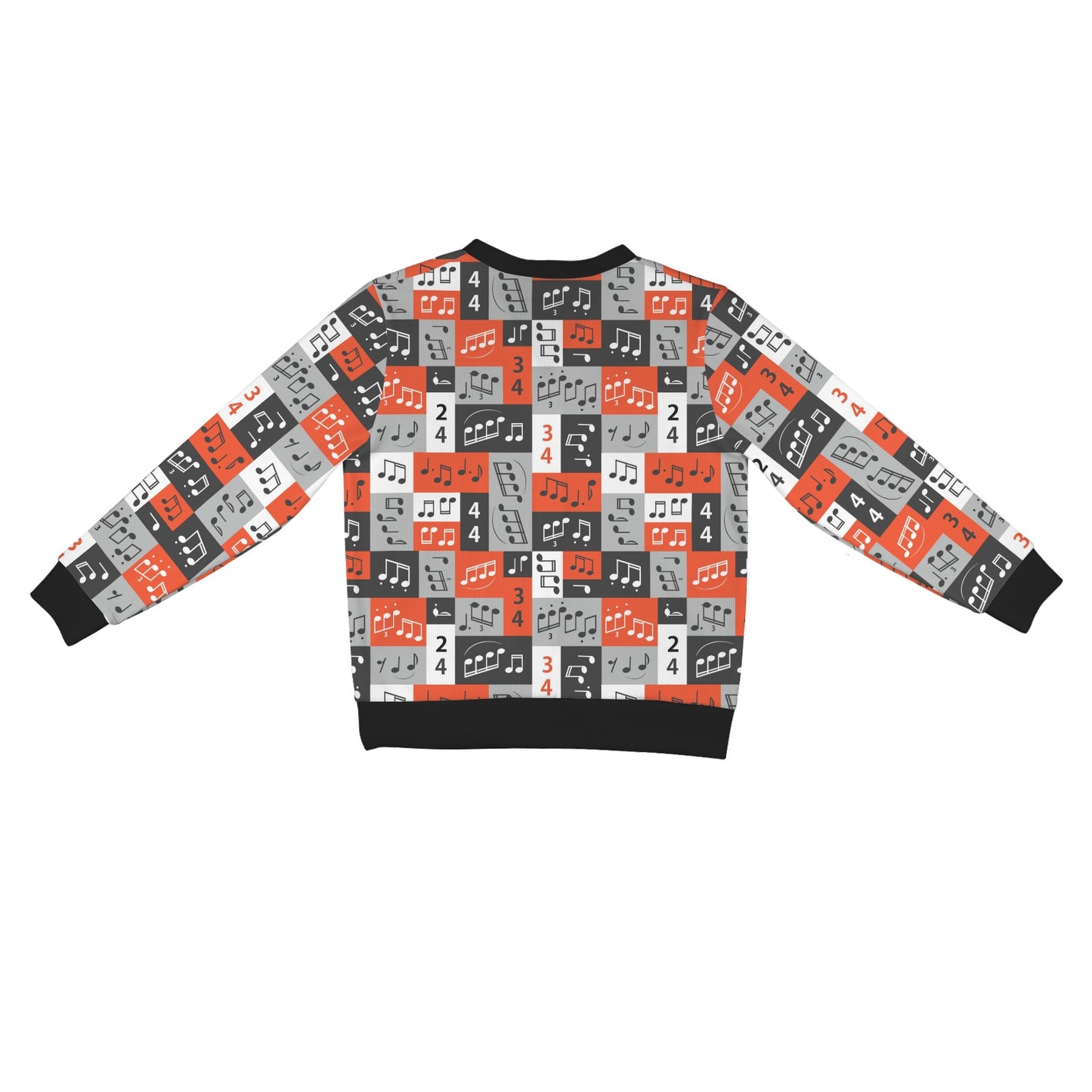 Music Note Design Themed Print Women's Cardigan