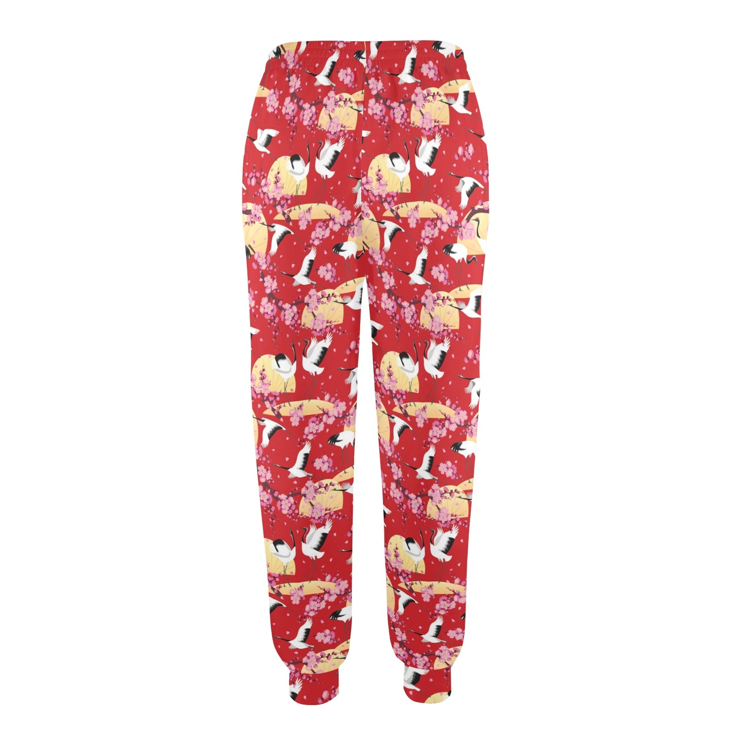 Crane Pattern Print Design 04 Women's Casual Track Pants
