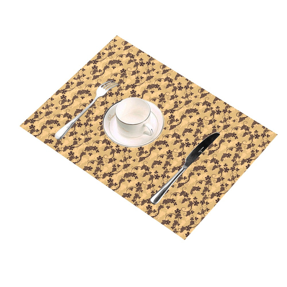 Wine Grape Design Print Placemats