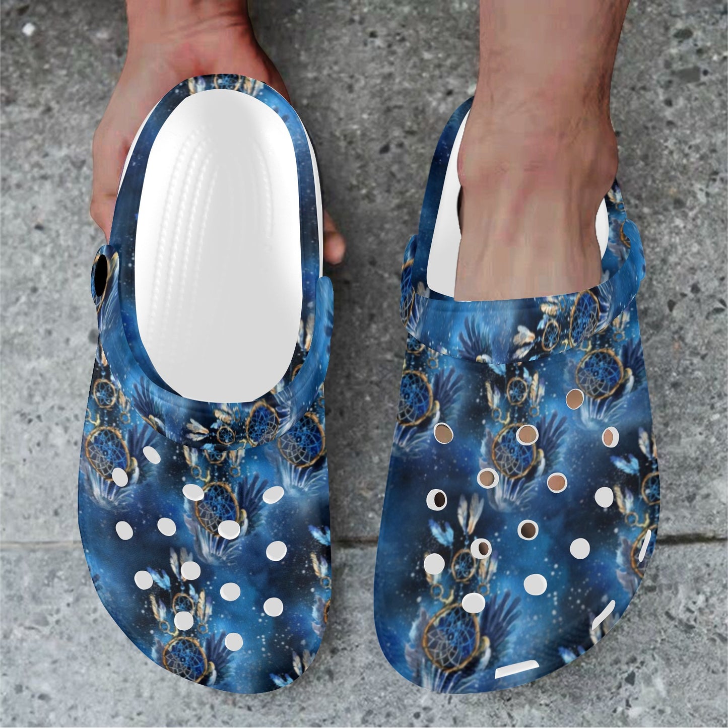 Eagles Dream Catcher Themed Unisex Clogs Shoes
