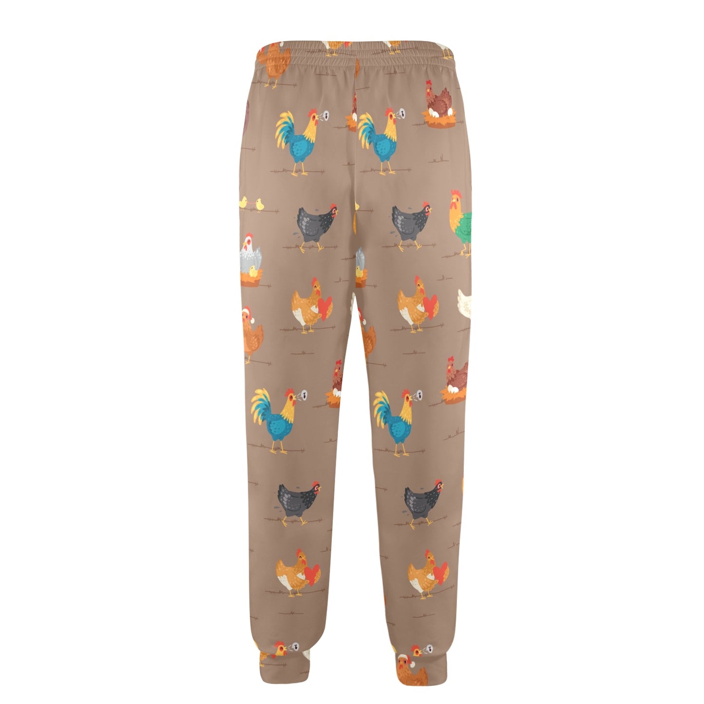 Chicken Happy Print Pattern Men's Casual Track Pants